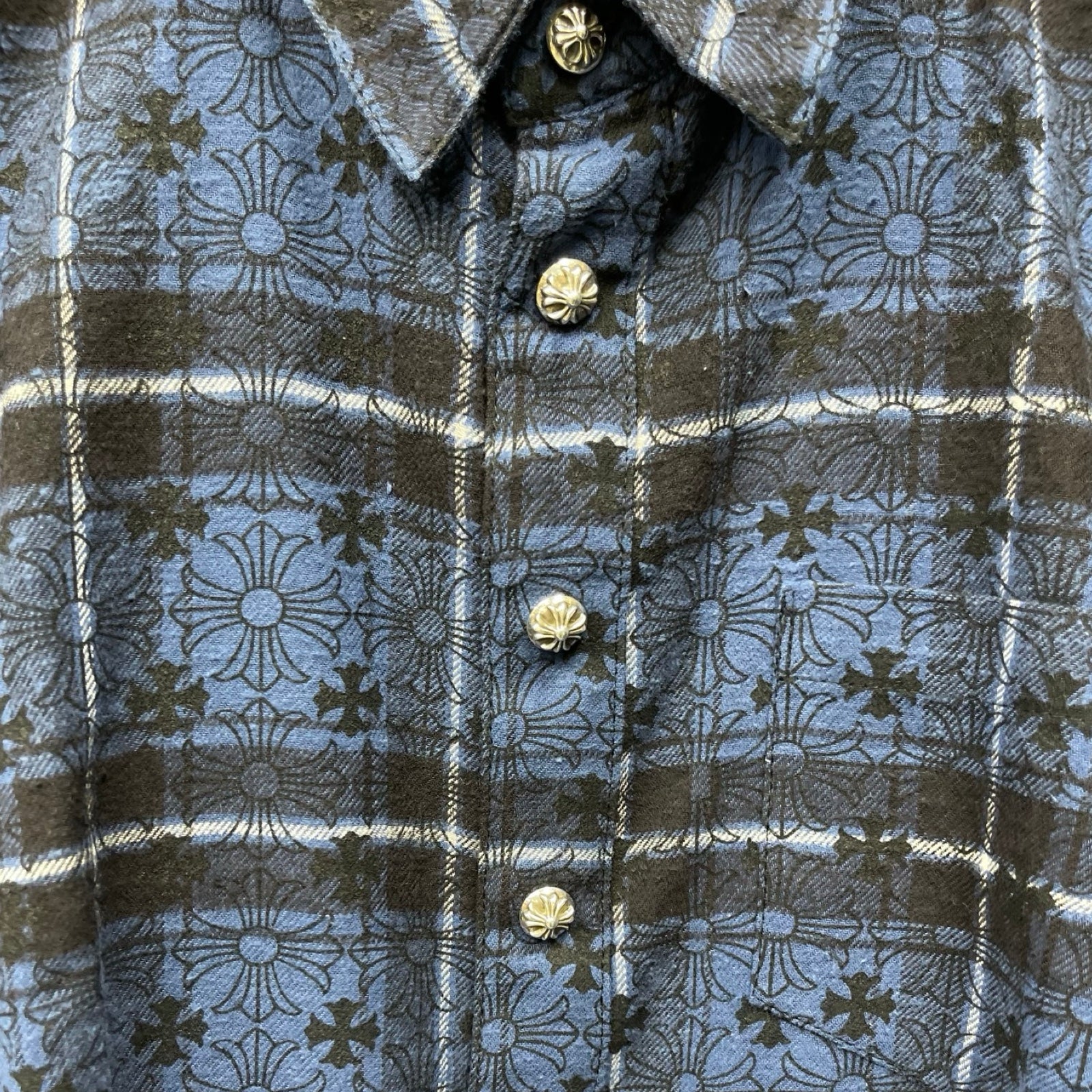 CHROME HEARTS Loose Ends Check Shirt Size S