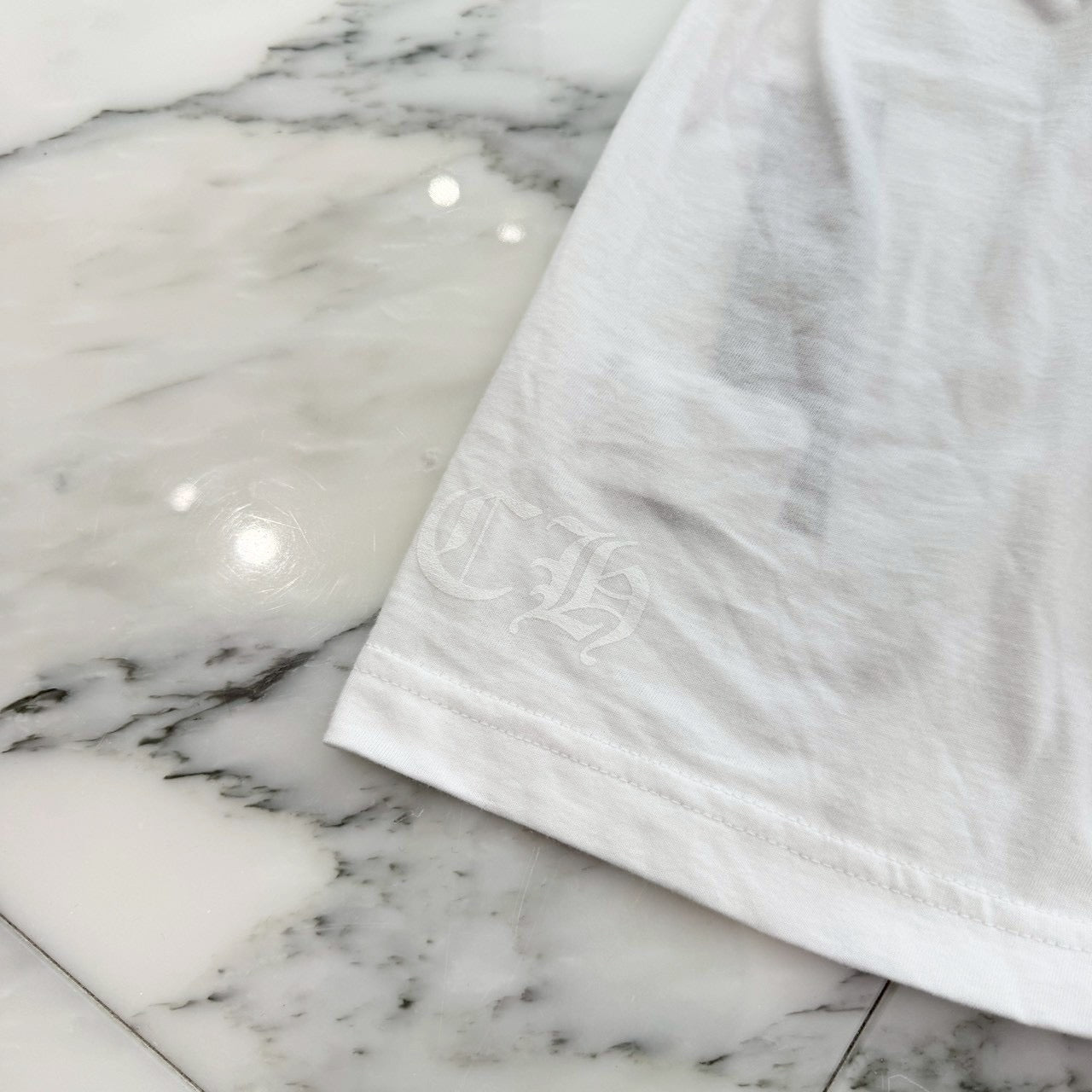 CHROME HEARTS 2025SS Old English Neck Logo Neon Blue Long Sleeve Tee Size XL クロムハーツ オールドイングリッシュ ネックロゴ ネオンブルー ロングスリーブ Tシャツ サイズXL