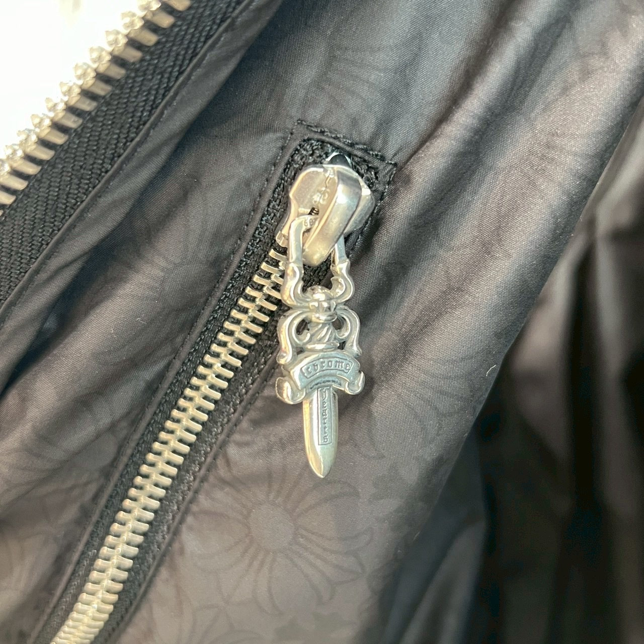 CHROME HEARTS Papa Leather Cross Patch Quilting Vest Size M クロムハーツ パパ レザークロスパッチ ベスト サイズM