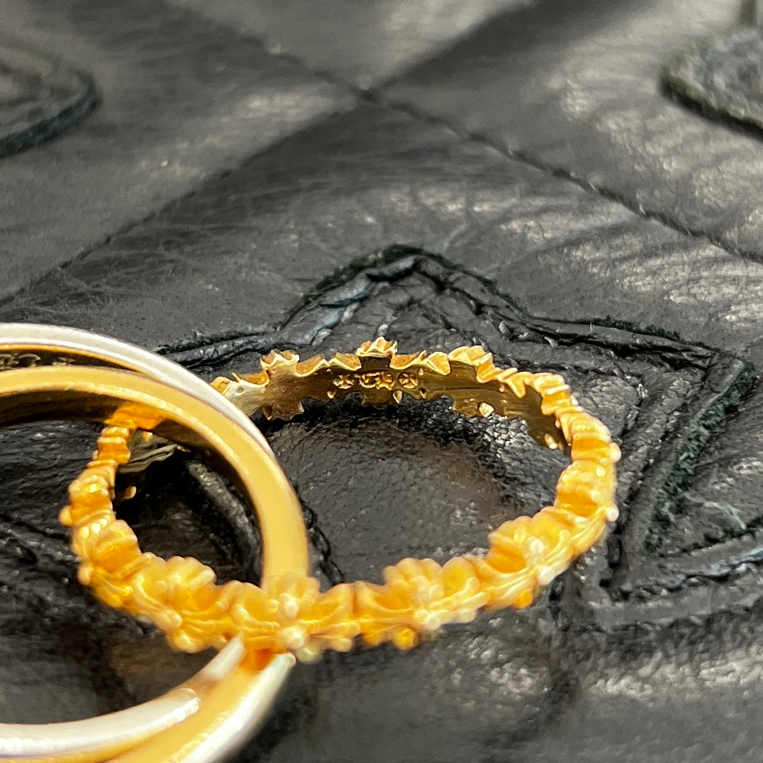 CHROME HEARTS 22K / SILVER 925 TINY E CH PLS BAND TRPL Combination Ring Size 17号 クロムハーツ タイニーE CHプラス バンド トリプルコンビ リング サイズ17号