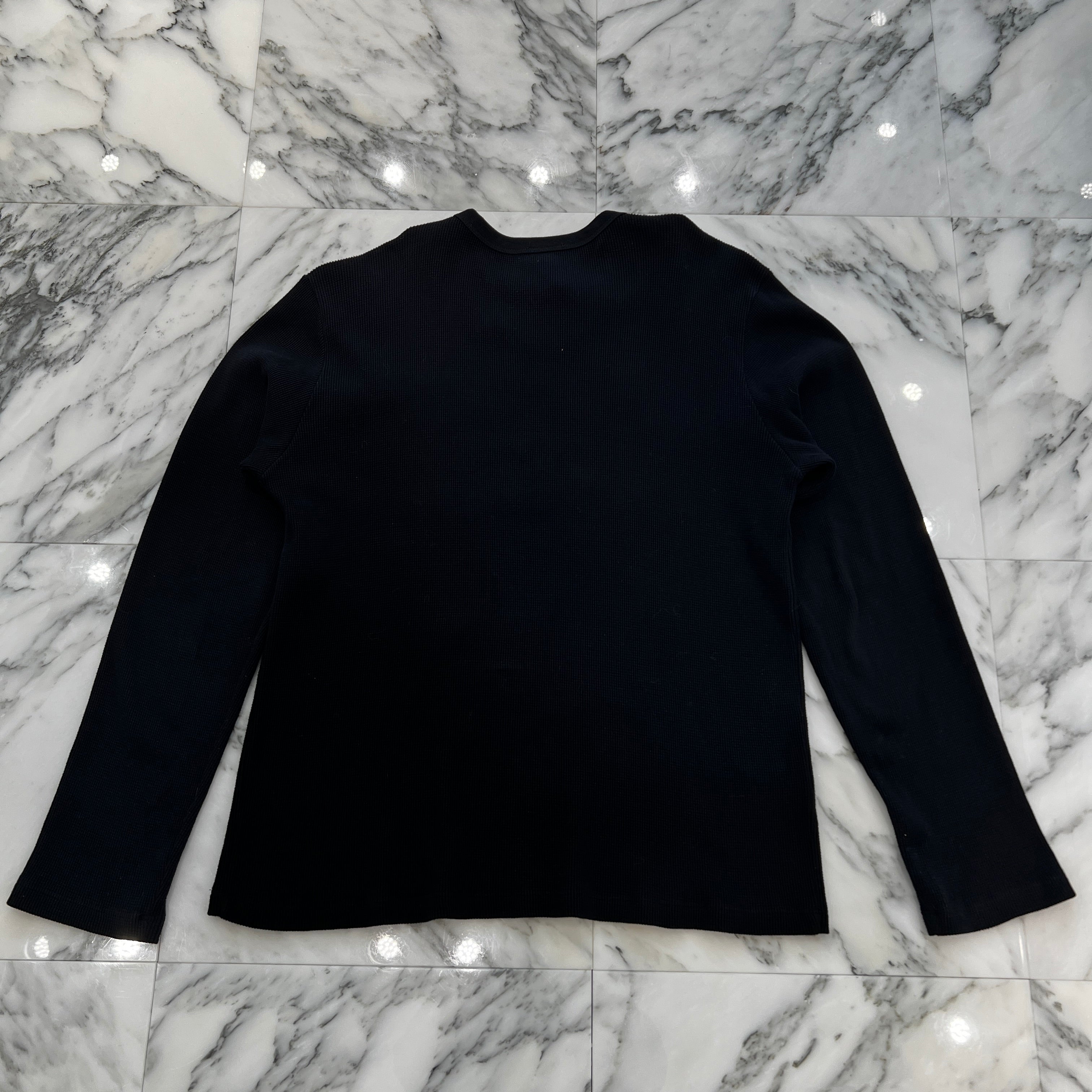 CHROME HEARTS King Taco 3 Cemetery Cross Embroidery Thermal Long Sleeve Tee Size XL クロムハ―ツ キングタコ 3セメタリークロス刺繍 サーマルロングスリーブTシャツ サイズXL