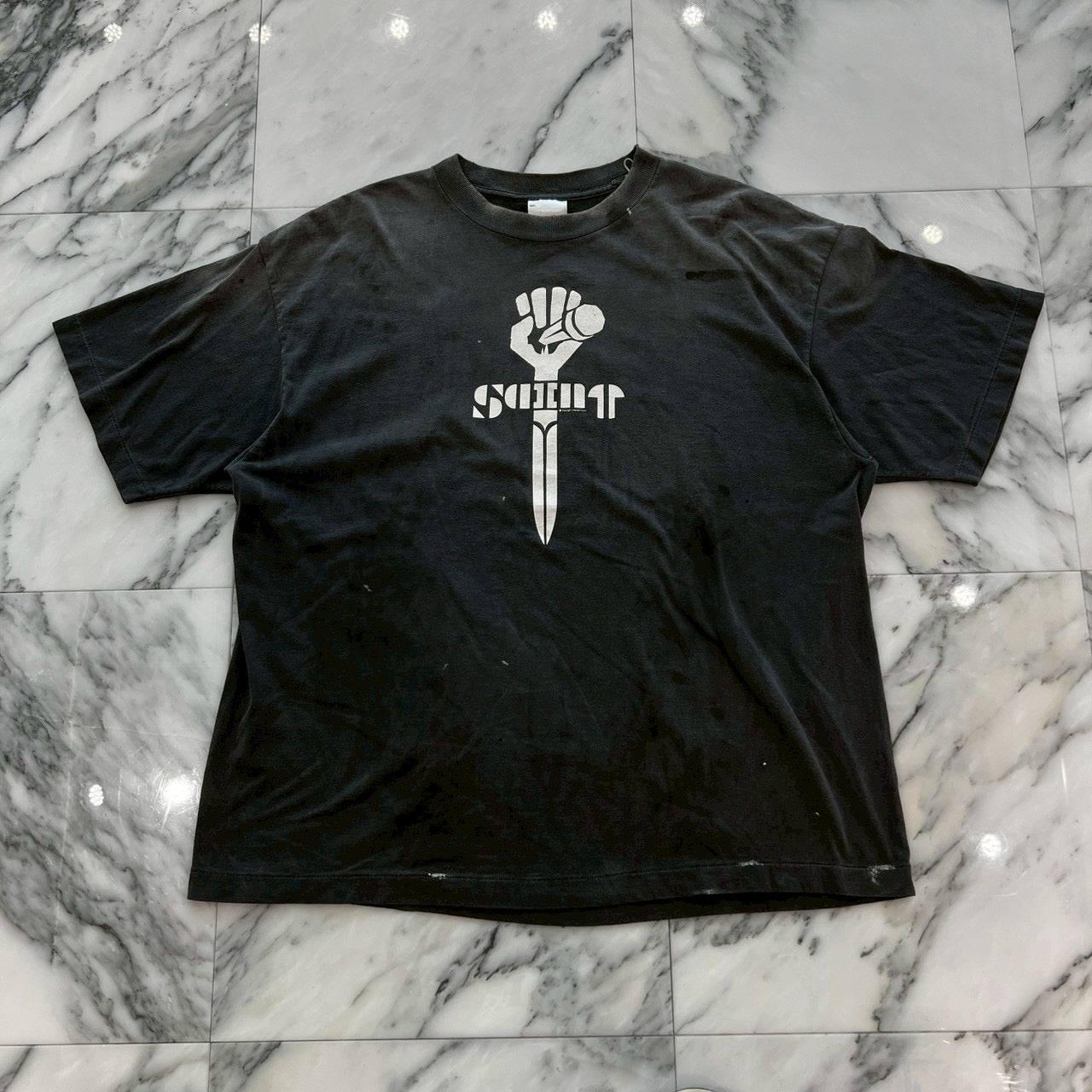 SAINT Mxxxxxx 2025AW FIST S/S Tee SM-HR1-0000-001 Size XL セントマイケル フィスト Tシャツ サイズXL