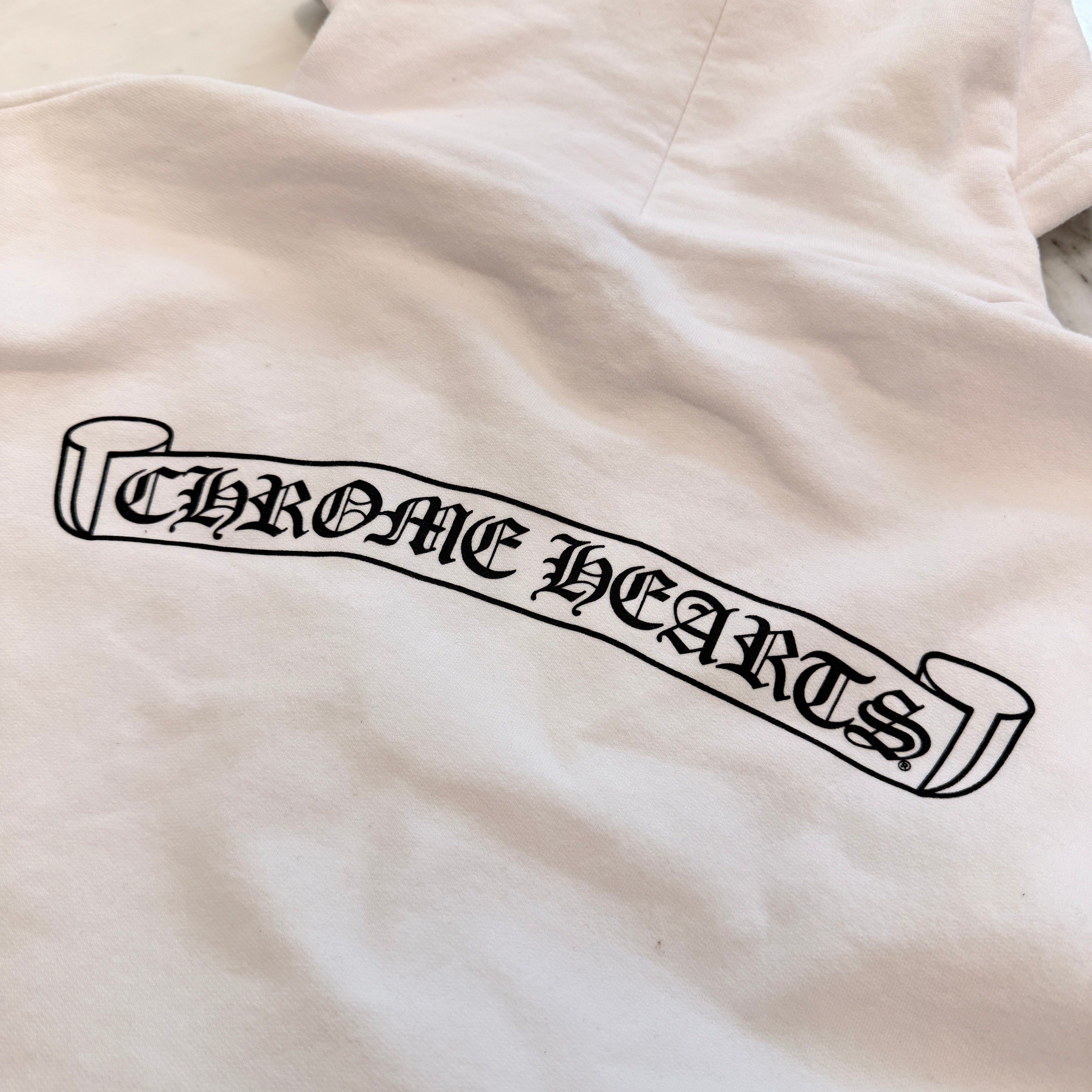 CHROME HEARTS Back Scroll Label Logo Zip Up Hoodie Size XL クロムハーツ バックスクロールラベルロゴジップアップフーディ サイズXL