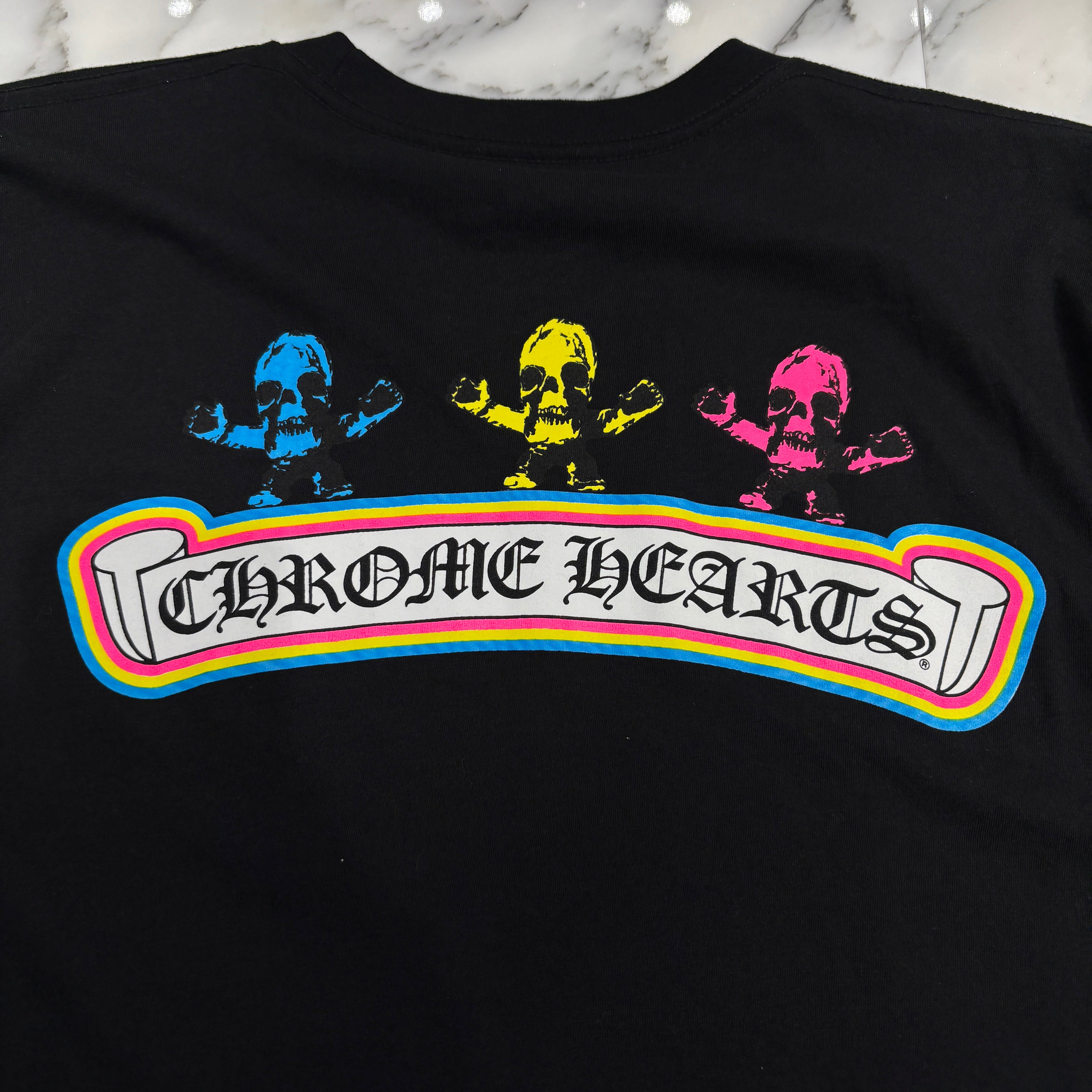 CHROME HEARTS 2024SS FOTI Rainbow Scroll Logo Tee Size XL クロムハ―ツ フォティ レインボースクロールロゴ Tシャツ サイズXL