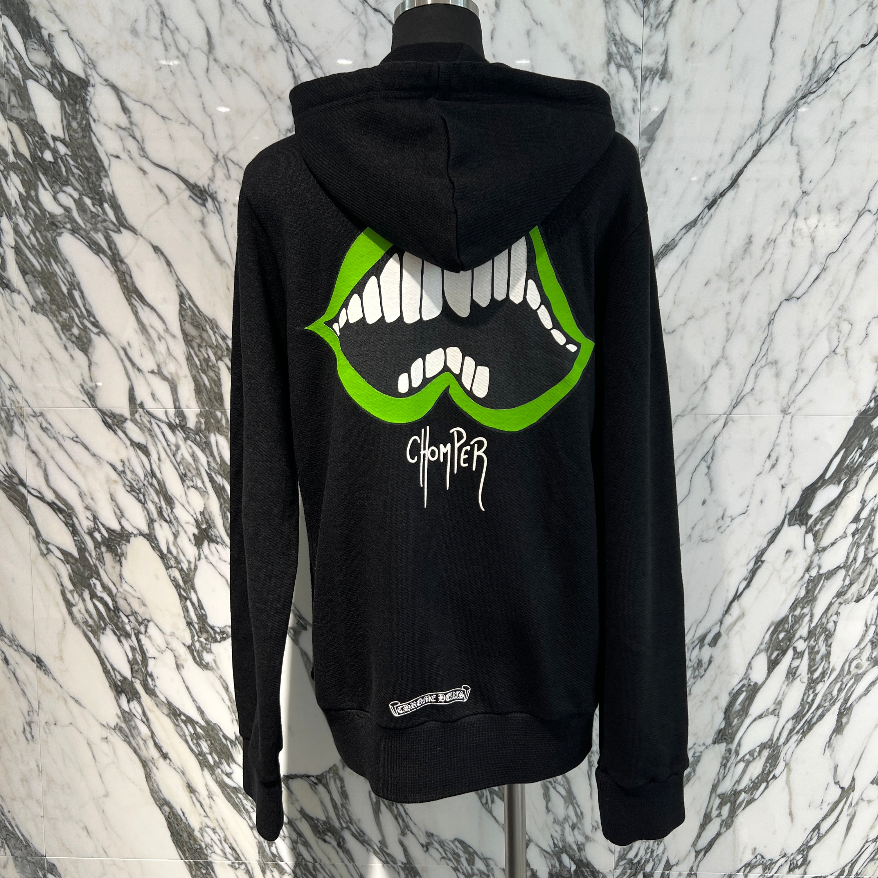 クロムハーツ マッティボーイ ジップアップフーディ /Mサイズ 美品 CHROME HEARTS × MATTY BOY GREEN CHOMPER Zip Up Hoodie Size M