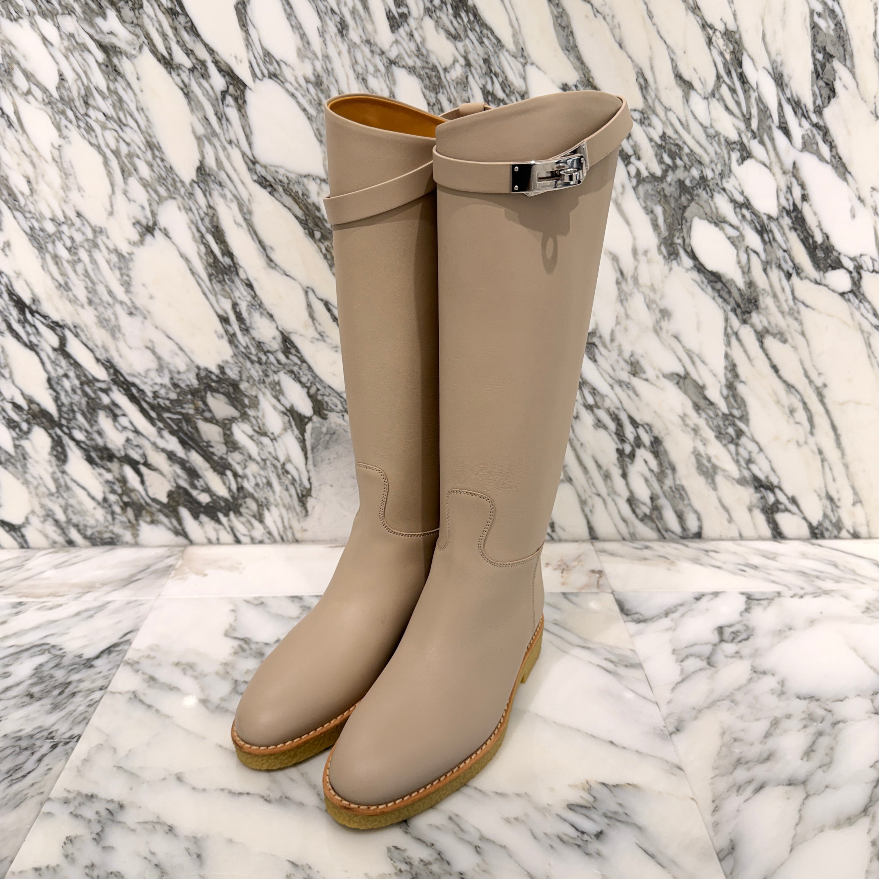 HERMES Kelly Belt Faustin Long Boots Size 35 エルメス ケリーベルトフォースティンロングブーツ サイズ35