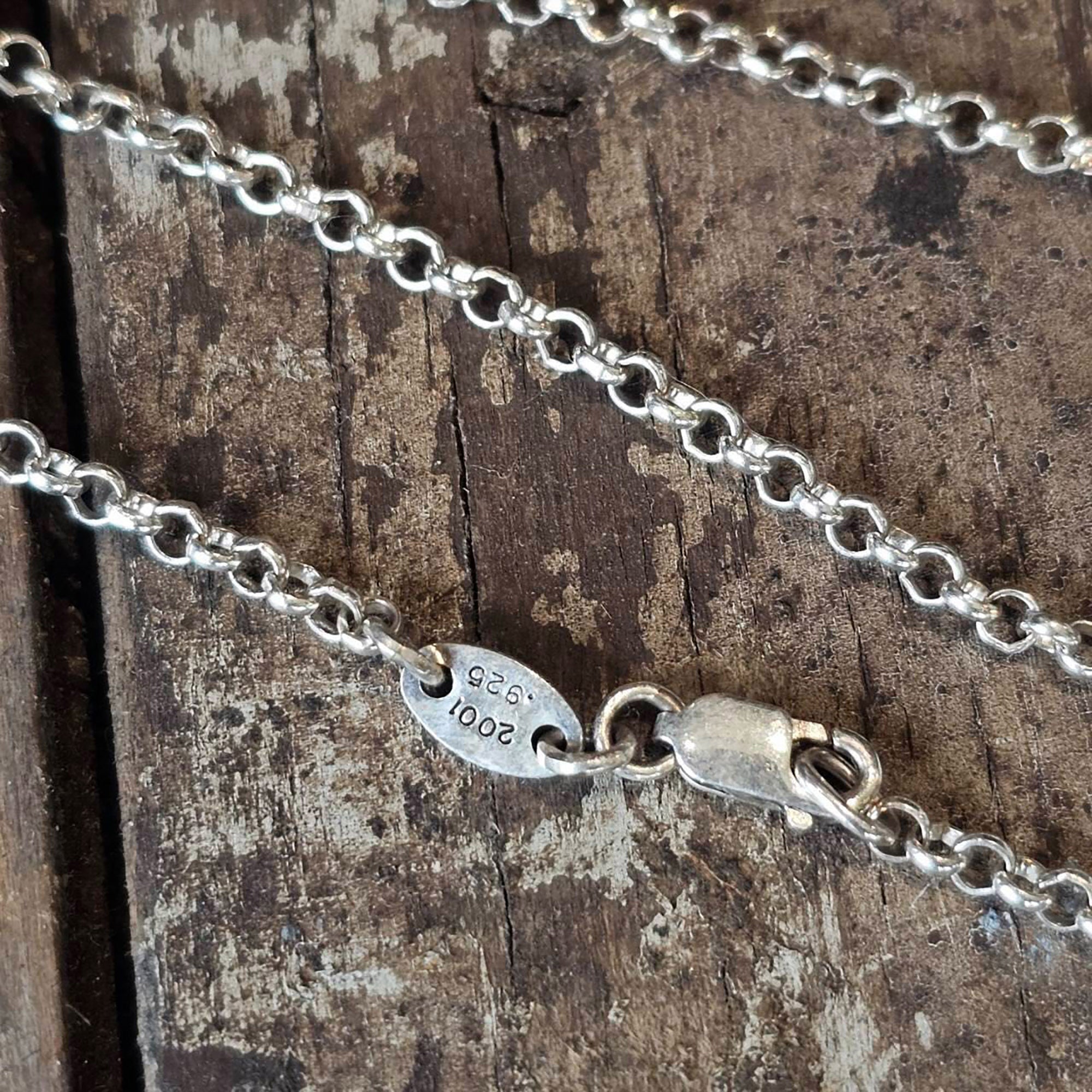 CHROME HEARTS Scroll Label Logo Roll Chain Necklace クロムハーツ スクロールラベルロゴ ロールチェーンネックレス