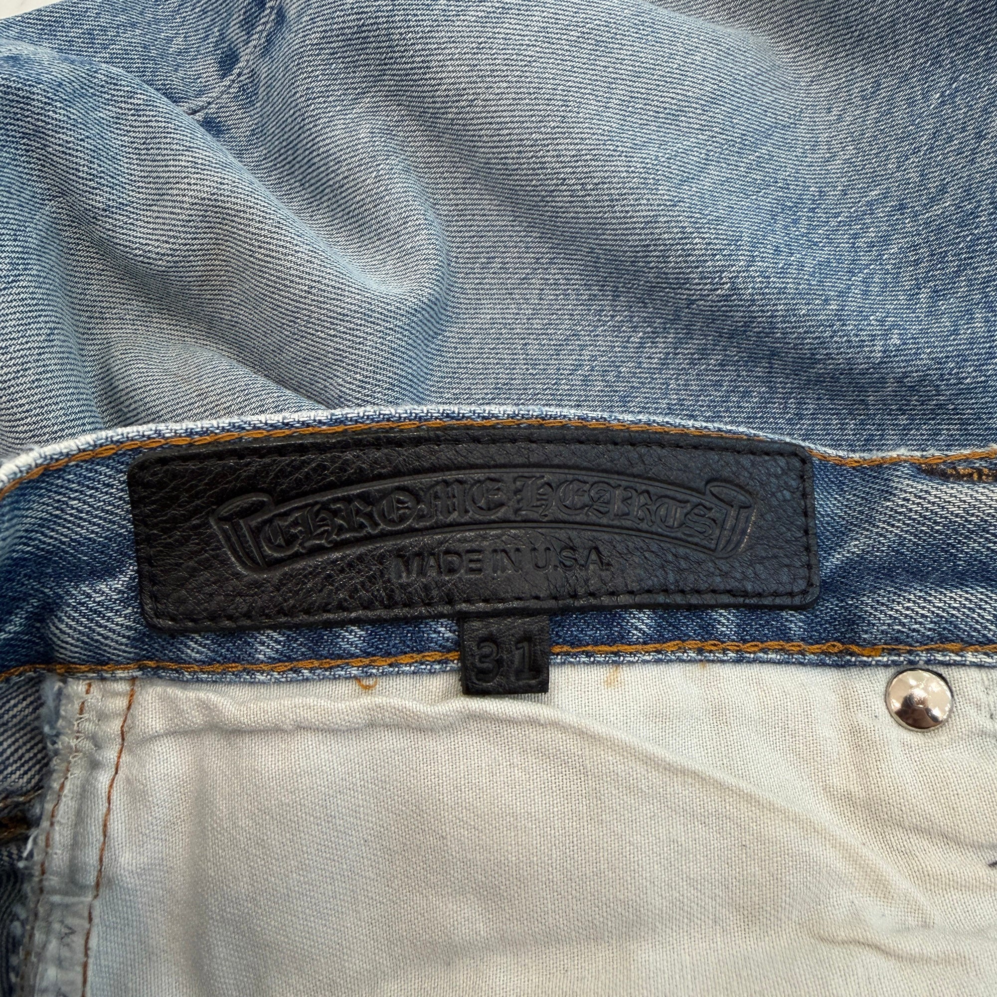 CHROME HEARTS × Levi's VNTG Leather Cross Patch Denim Pants Size 31 クロムハーツ × リーバイス ヴィンテージ レザークロスパッチ デニムパンツ サイズ31