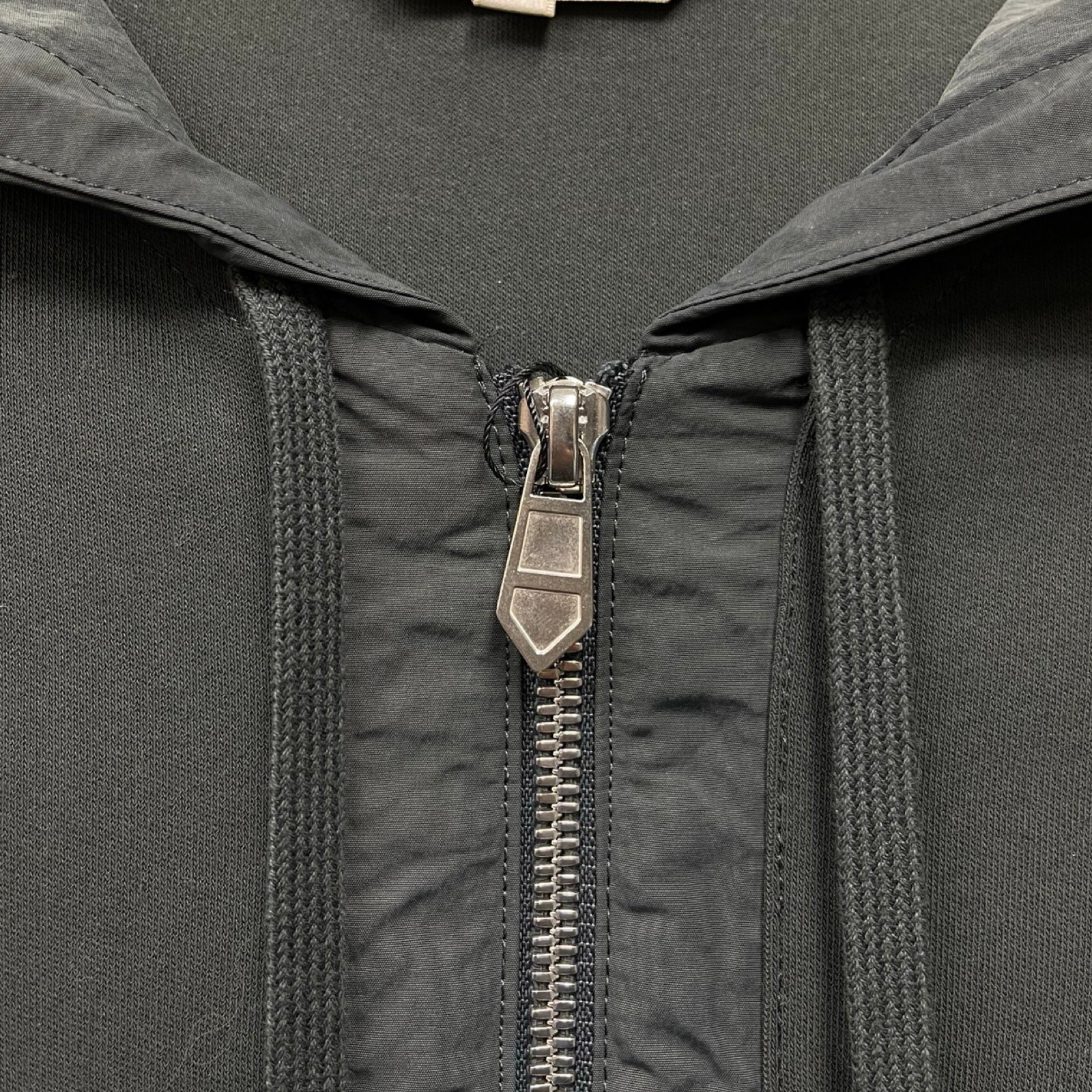 HERMES Double Game Nylon Hooded Zip-Up Sweatshirt Size M