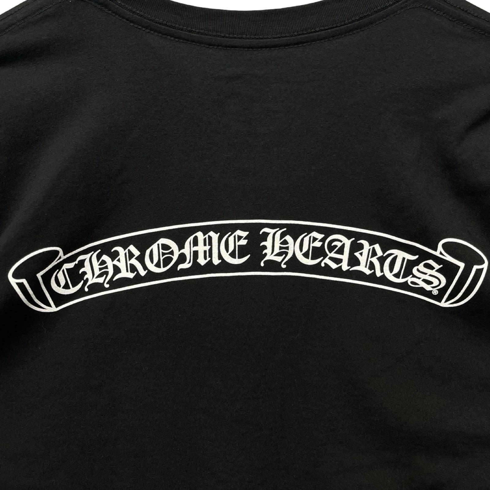 CHROME HEARTS Scroll Label Arm Logo Print Long Sleeve Tee Size L