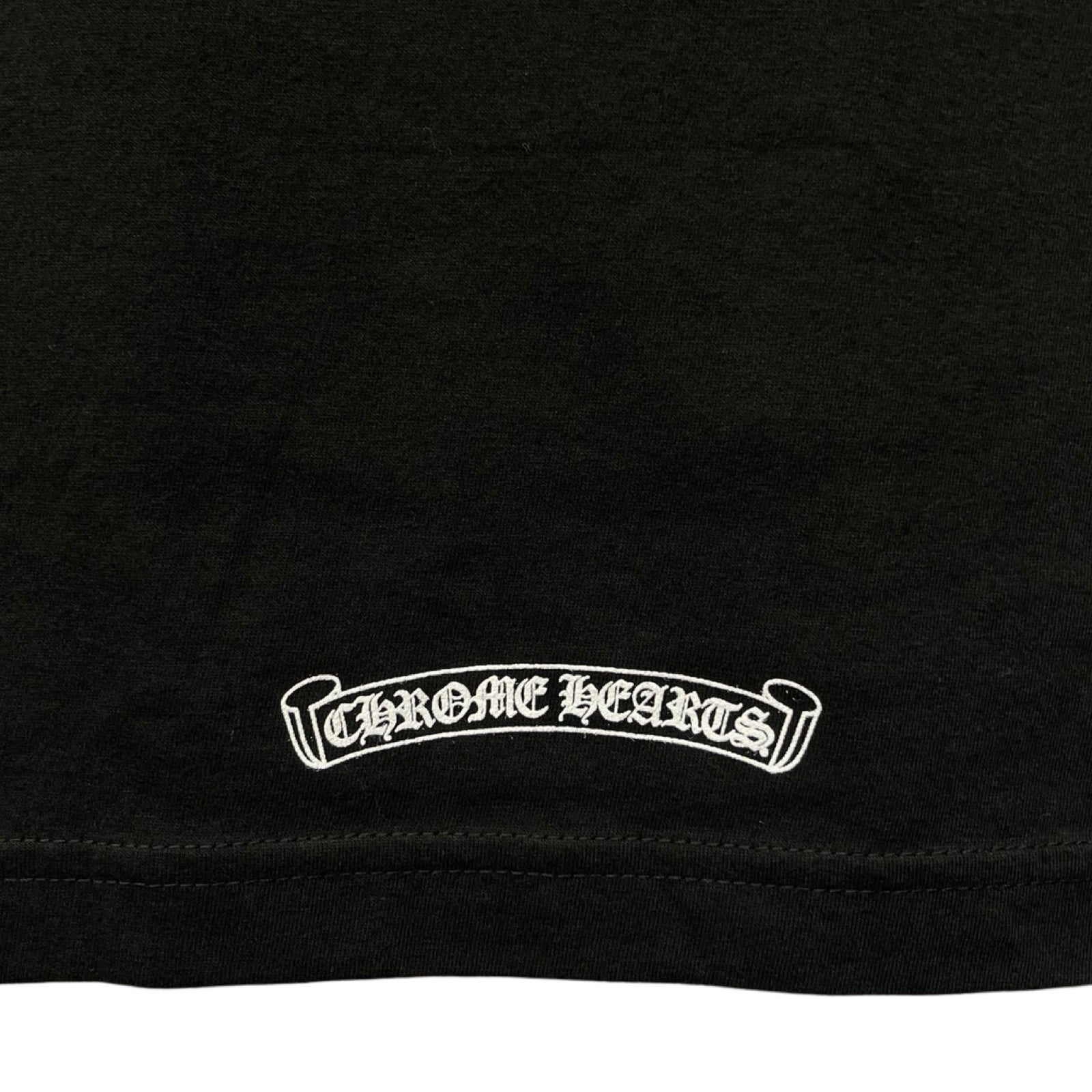 CHROME HEARTS Scroll Label Arm Logo Print Long Sleeve Tee Size L