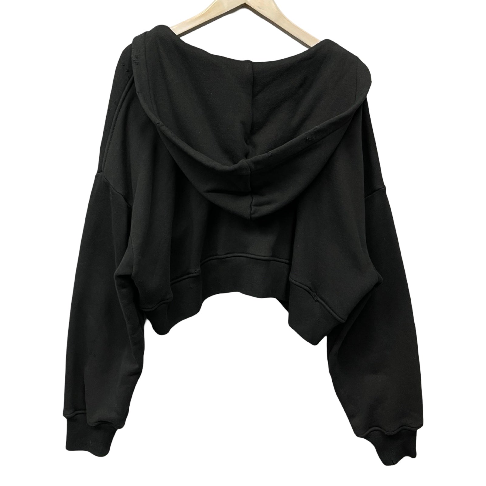 AMIRI Cropped Damage Destroy Hoodie Zip-Up Motif Size S