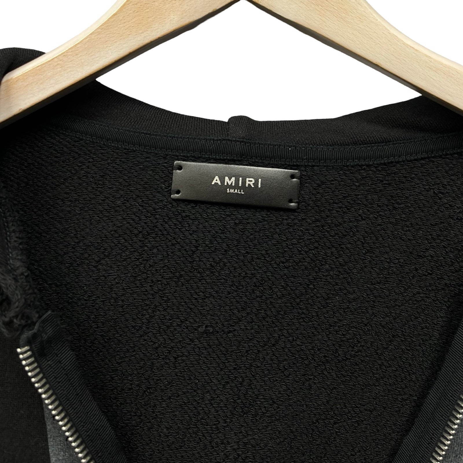 AMIRI Cropped Damage Destroy Hoodie Zip-Up Motif Size S
