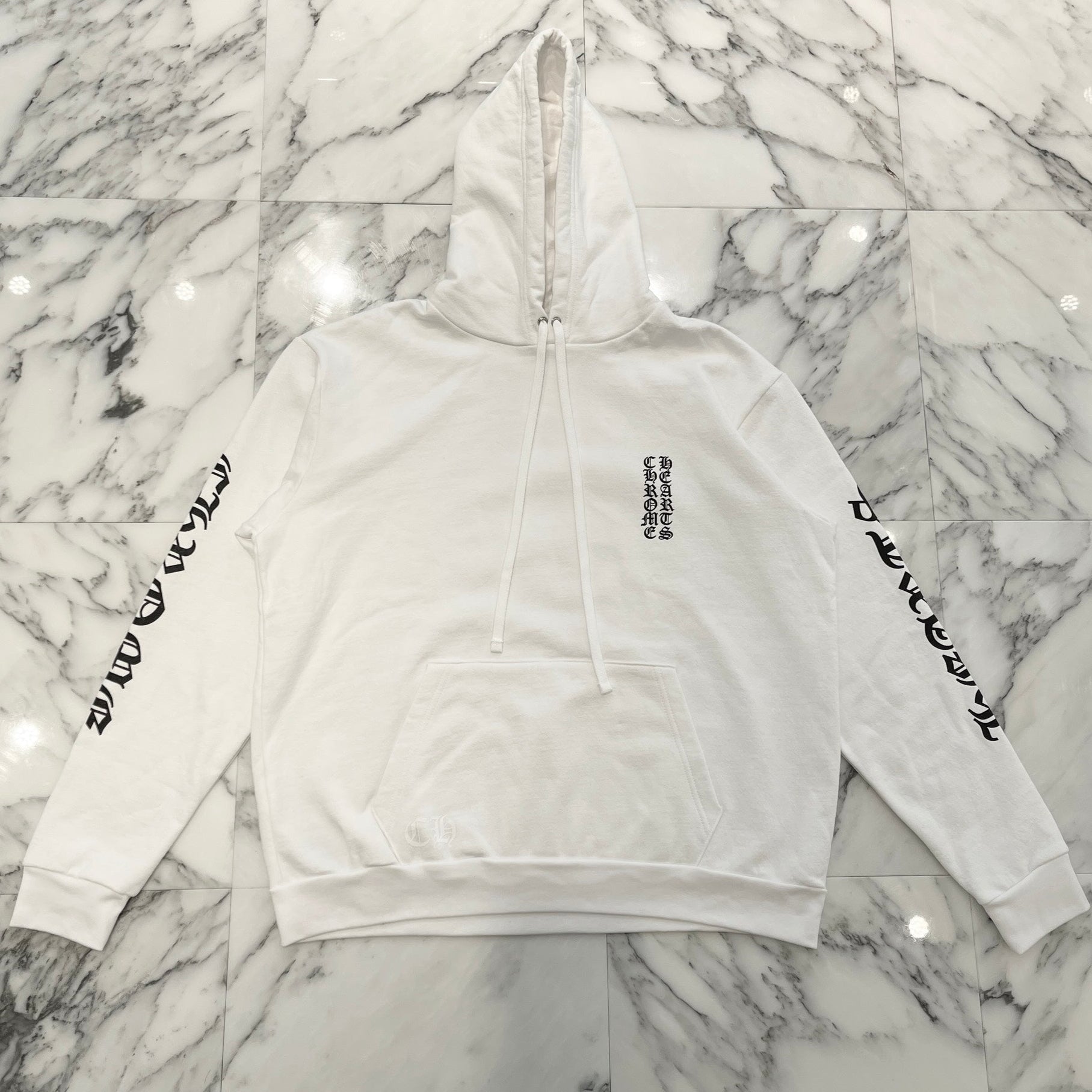 CHROME HEARTS Vertical Logo Pullover Hoodie Size L クロムハーツ ヴァーティカルロゴ プルオーバーフーディ  サイズL