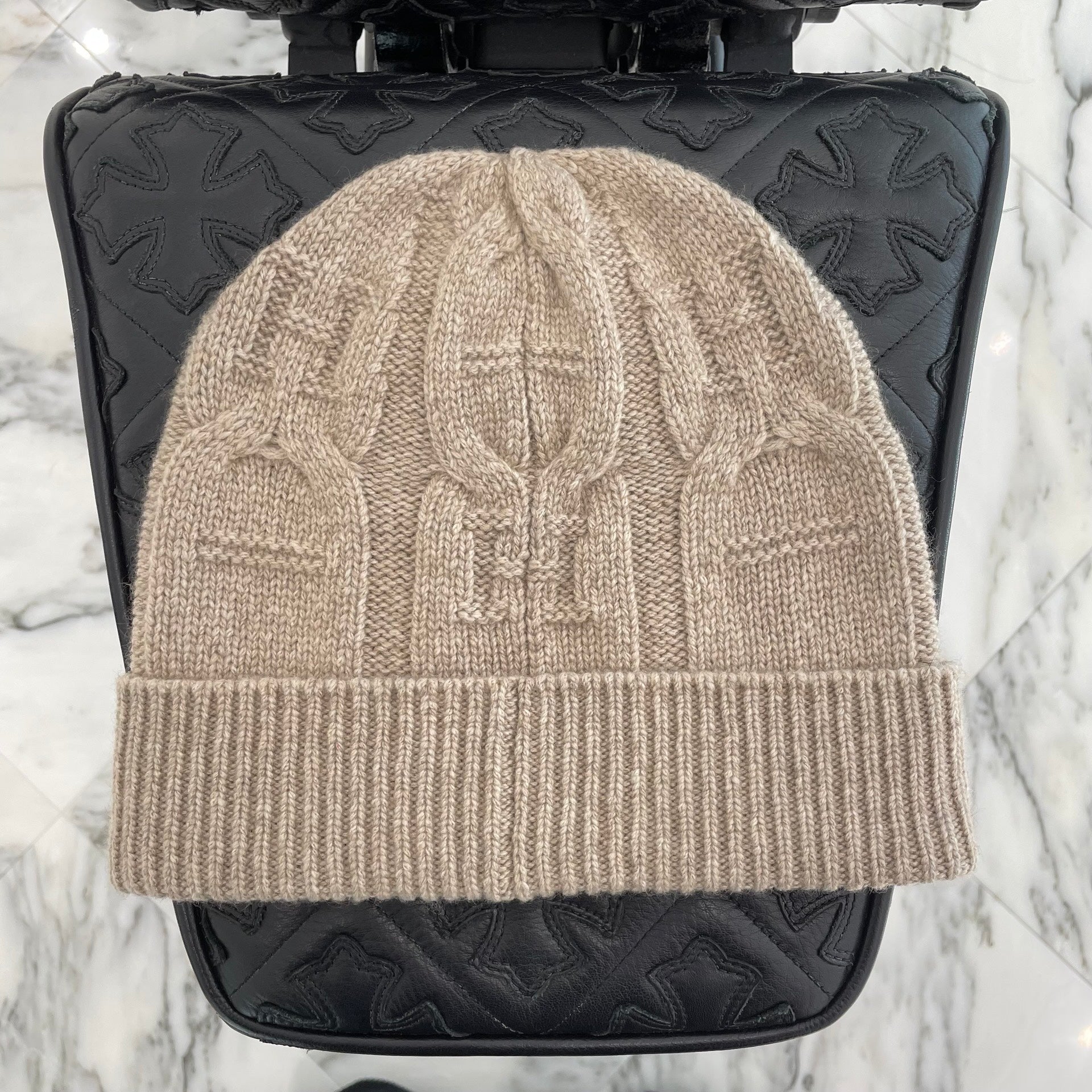 HERMES 2023AW Bonnet Winter Faubourg Beanie H242063NVBGLA Size L エルメス ボンネット ウィンター ファーブル ビーニー サイズL