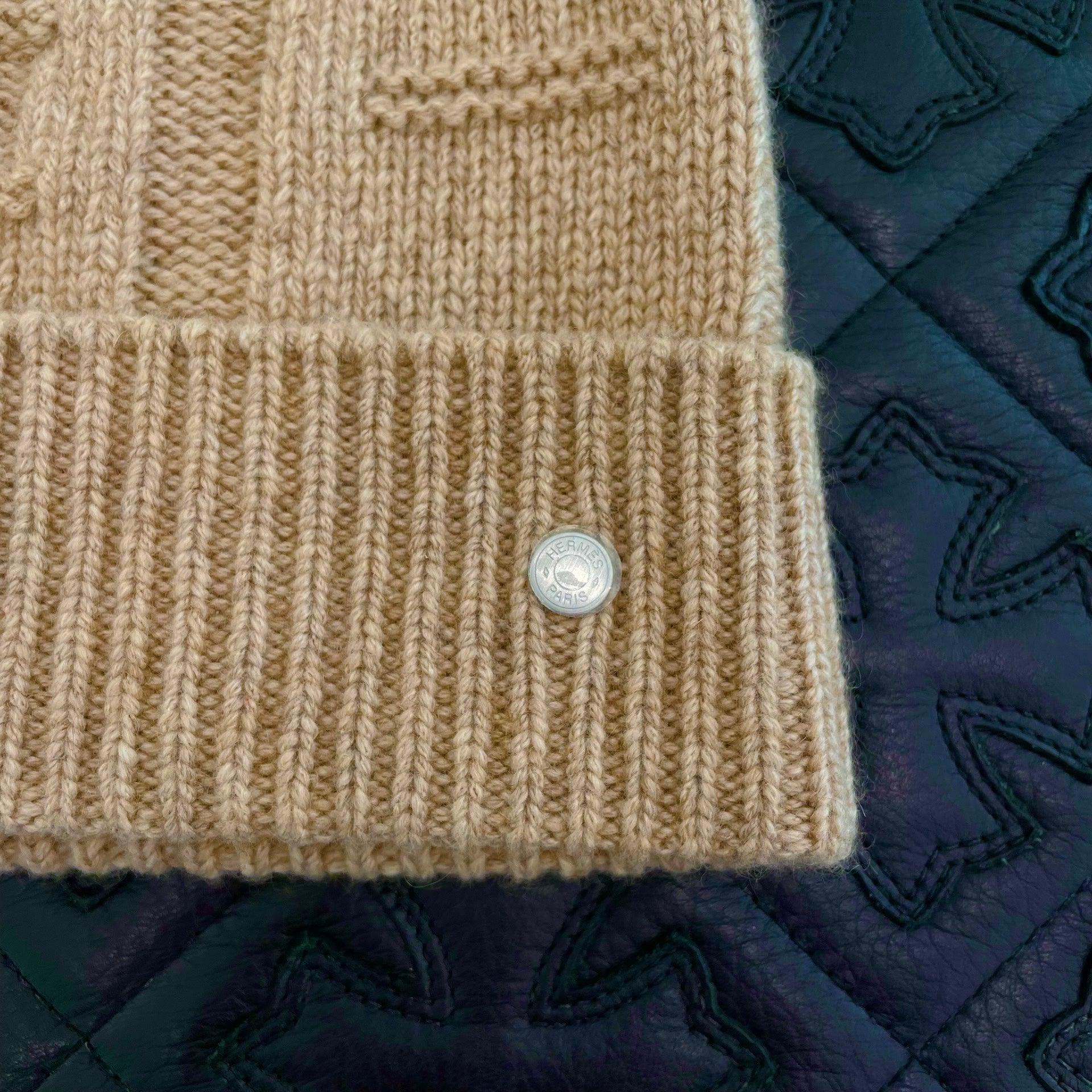 HERMES 2023AW Bonnet Winter Faubourg Beanie H242063NVBGLA Size L エルメス ボンネット ウィンター ファーブル ビーニー サイズL