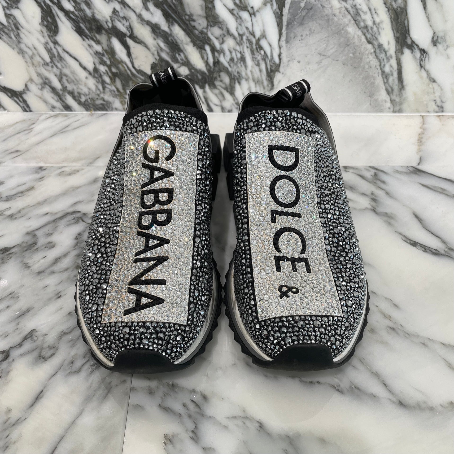 Dolce&Gabbana Sorrento Sneakers With Thermostras Crystal CS1644 AZ183 Size 41 ドルチェ&ガッバーナ ソレントスニーカー ウィズ テルモストラスクリスタル サイズ41 （26cm）