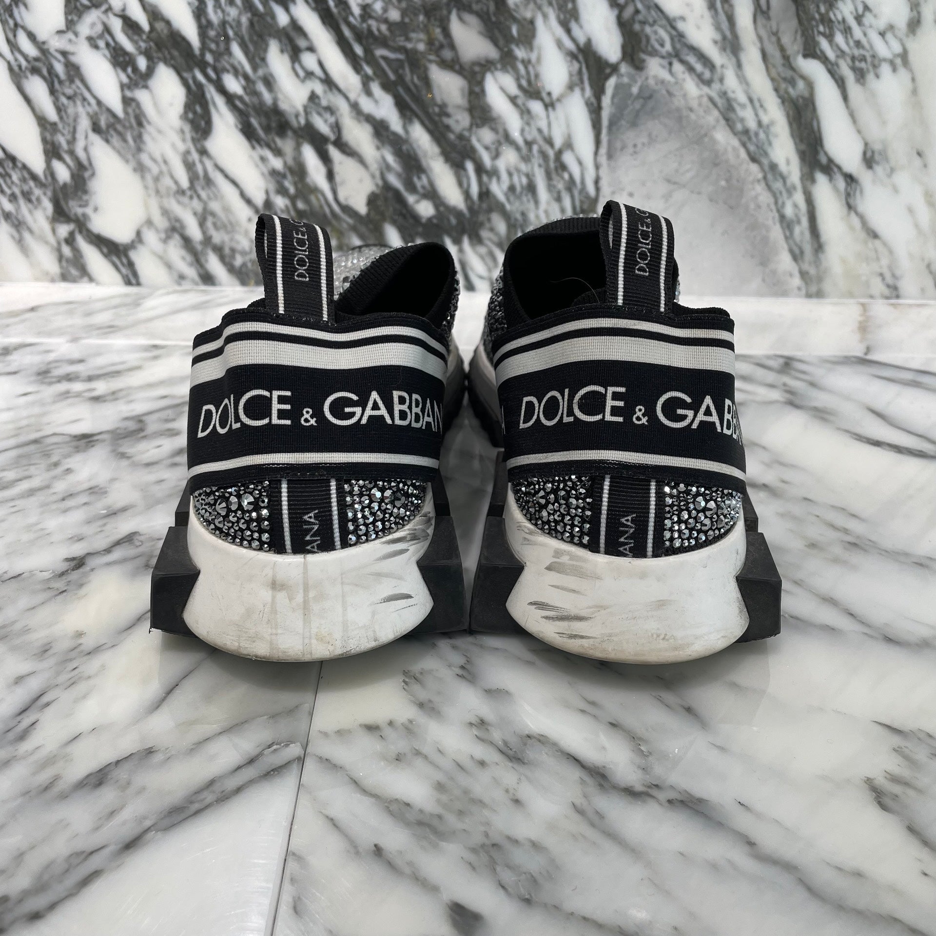 Dolce&Gabbana Sorrento Sneakers With Thermostras Crystal CS1644 AZ183 Size 41 ドルチェ&ガッバーナ ソレントスニーカー ウィズ テルモストラスクリスタル サイズ41 （26cm）