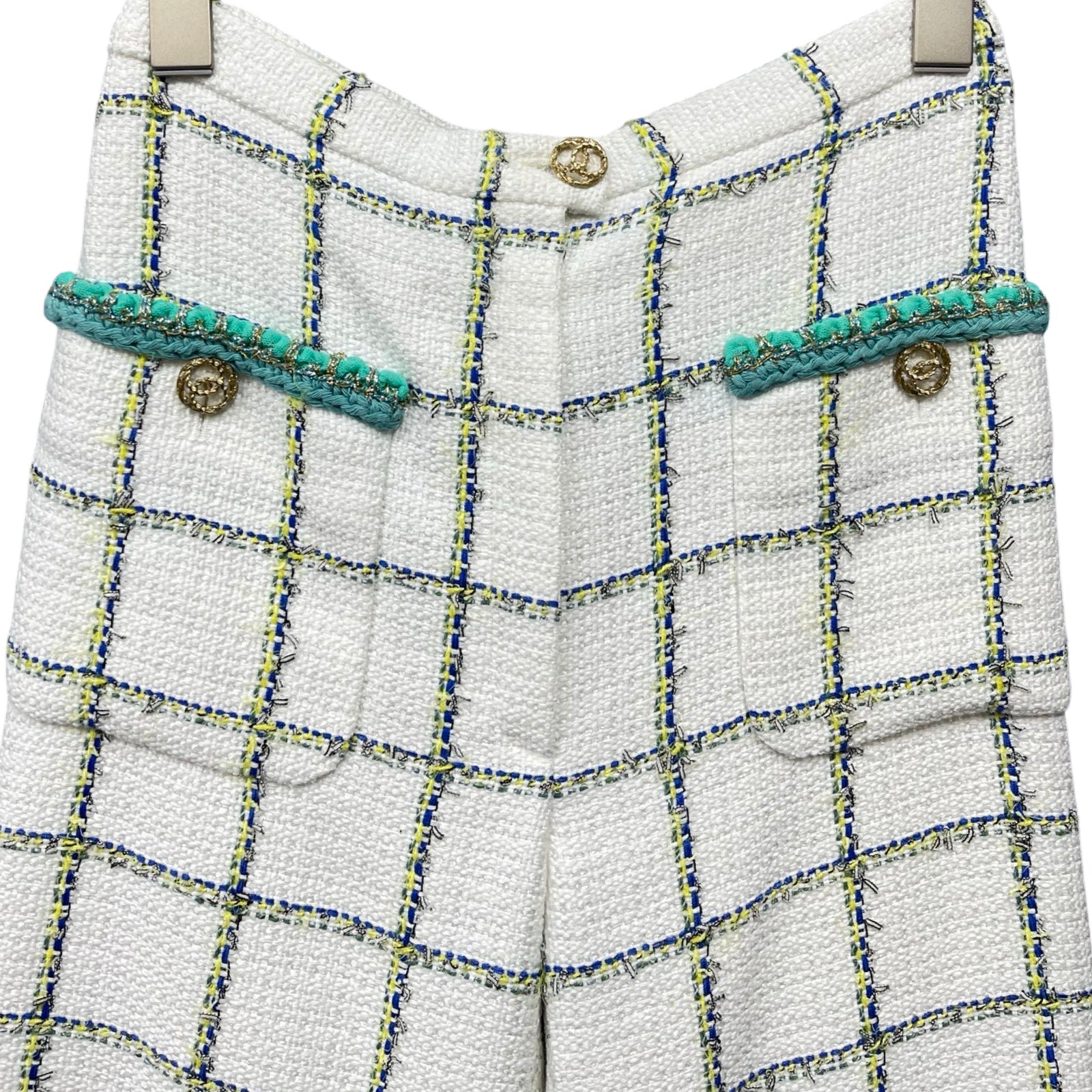 CHANEL Tweed Long Pants P70014V61443 NA869 Size 34