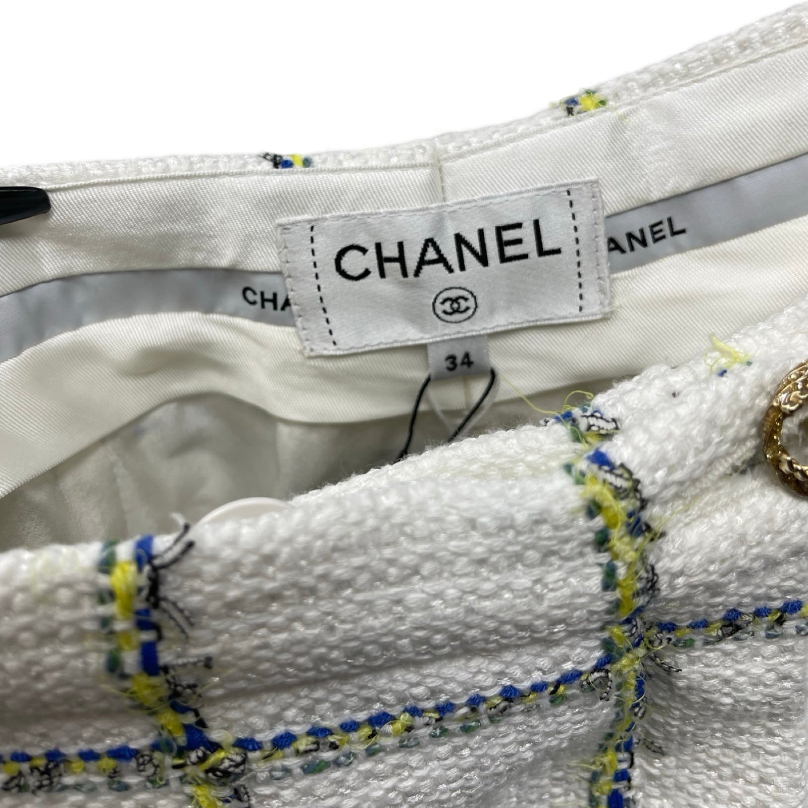 CHANEL Tweed Long Pants P70014V61443 NA869 Size 34