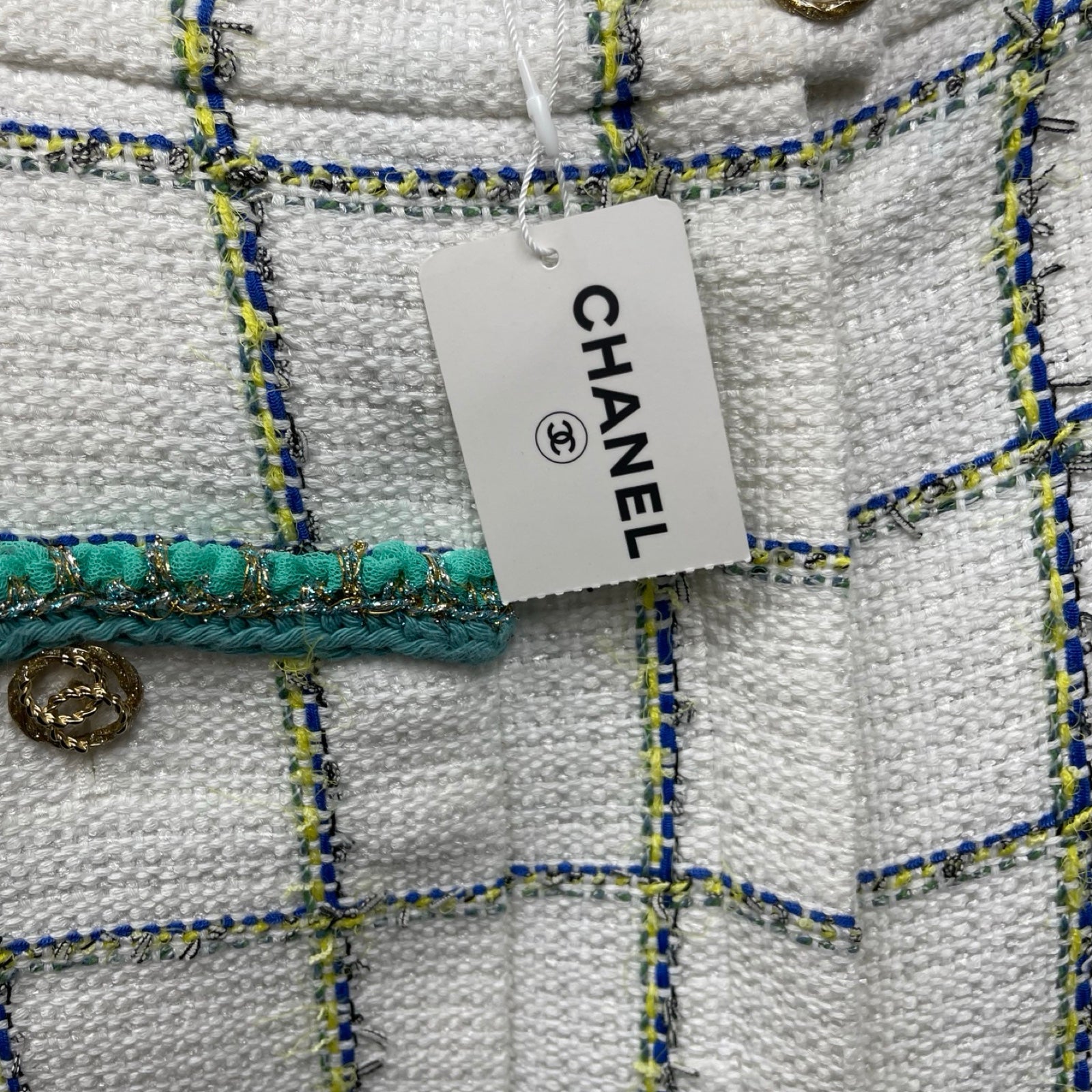 CHANEL Tweed Long Pants P70014V61443 NA869 Size 34