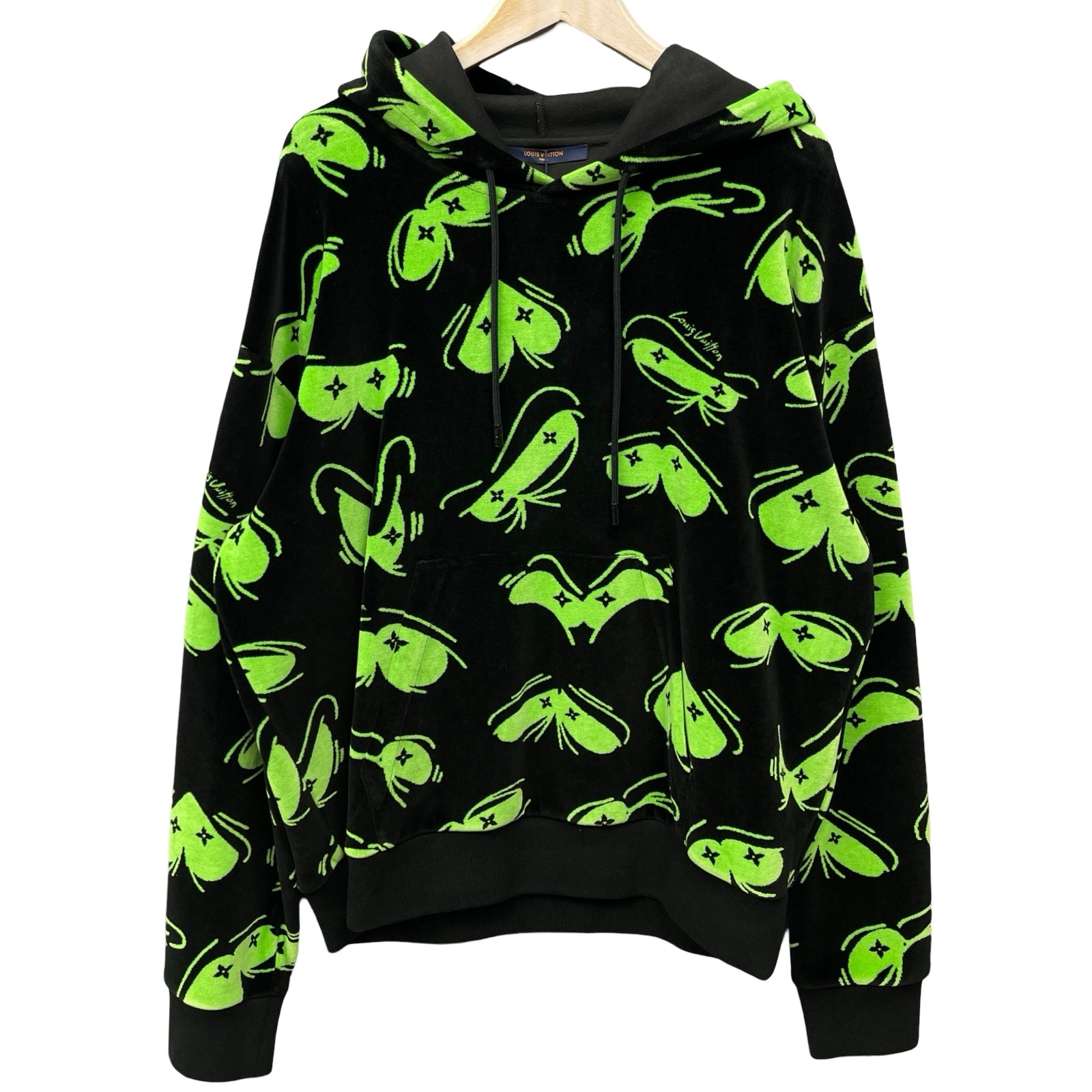 LOUIS VUITTON 2022AW Eyes Graphic Jacquard Hoodie 1AAGWI Size XL