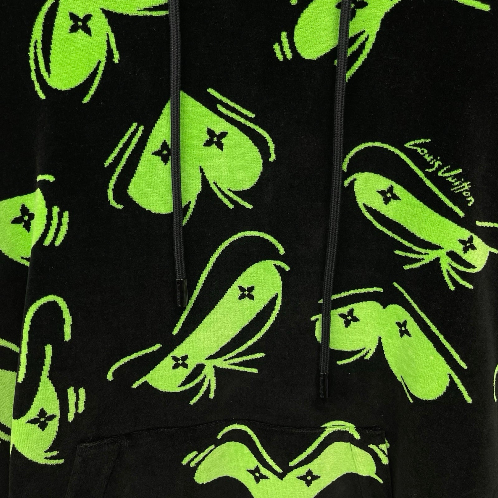 LOUIS VUITTON 2022AW Eyes Graphic Jacquard Hoodie 1AAGWI Size XL