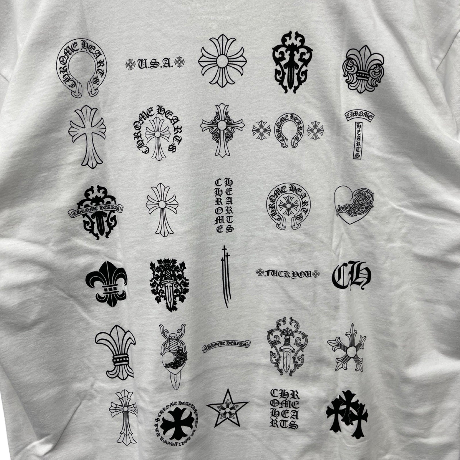 CHROME HEARTS Multi Logo Tee Size XL