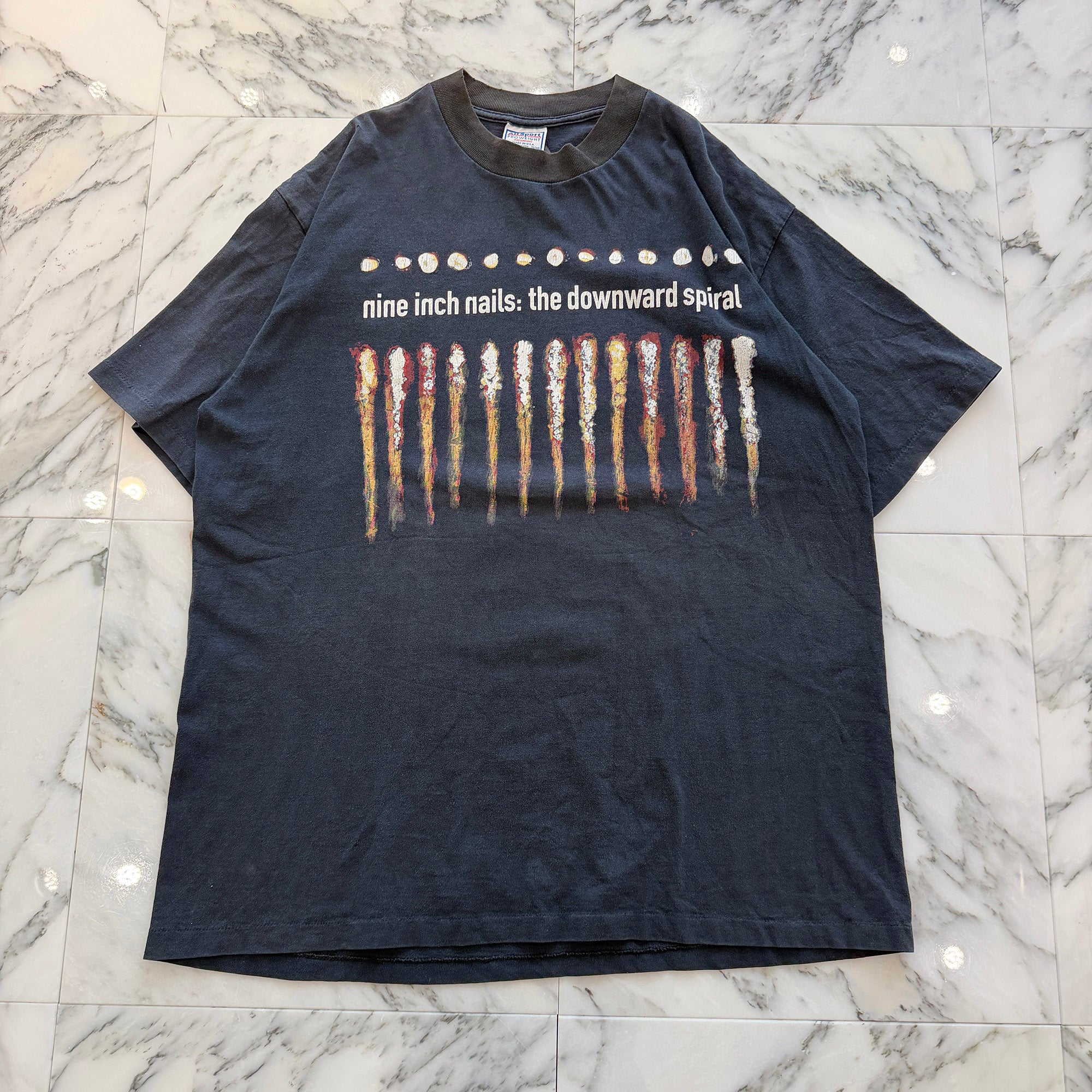 Vintage 90's NINE INCH NAILS "The Downward Spiral" All Sport S/S Tee Size XL ヴィンテージ 90's ナインインチネイルズ "ザ・ダウンワード・スパイラル" オールスポーツ社製 Tシャツ サイズXL