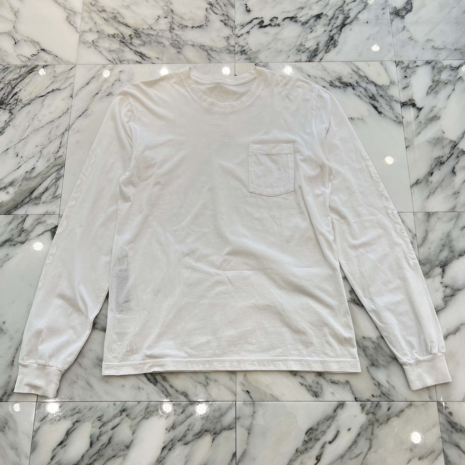 CHROME HEARTS Old English Neck Logo Long Sleeve Tee Size L クロムハーツ オールドイングリッシュ ネックロゴ ロングスリーブTシャツ サイズL