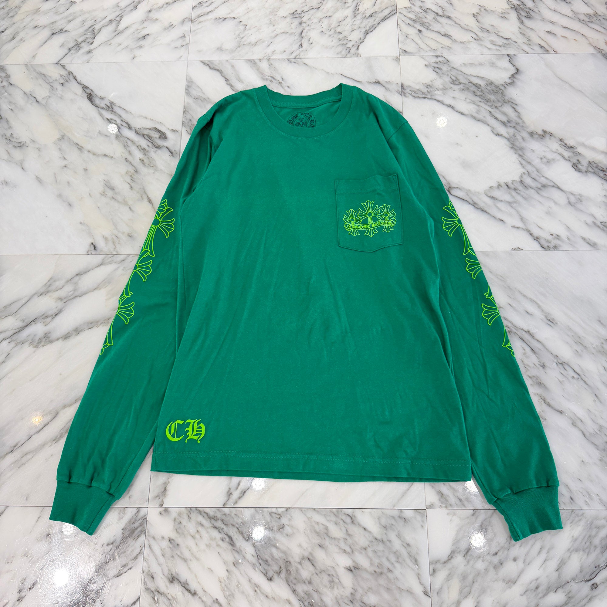 CHROME HEARTS Cemetery Cross Print Long Sleeve Tee Size S クロムハーツ セメタリークロスプリント ロングスリーブTシャツ サイズS