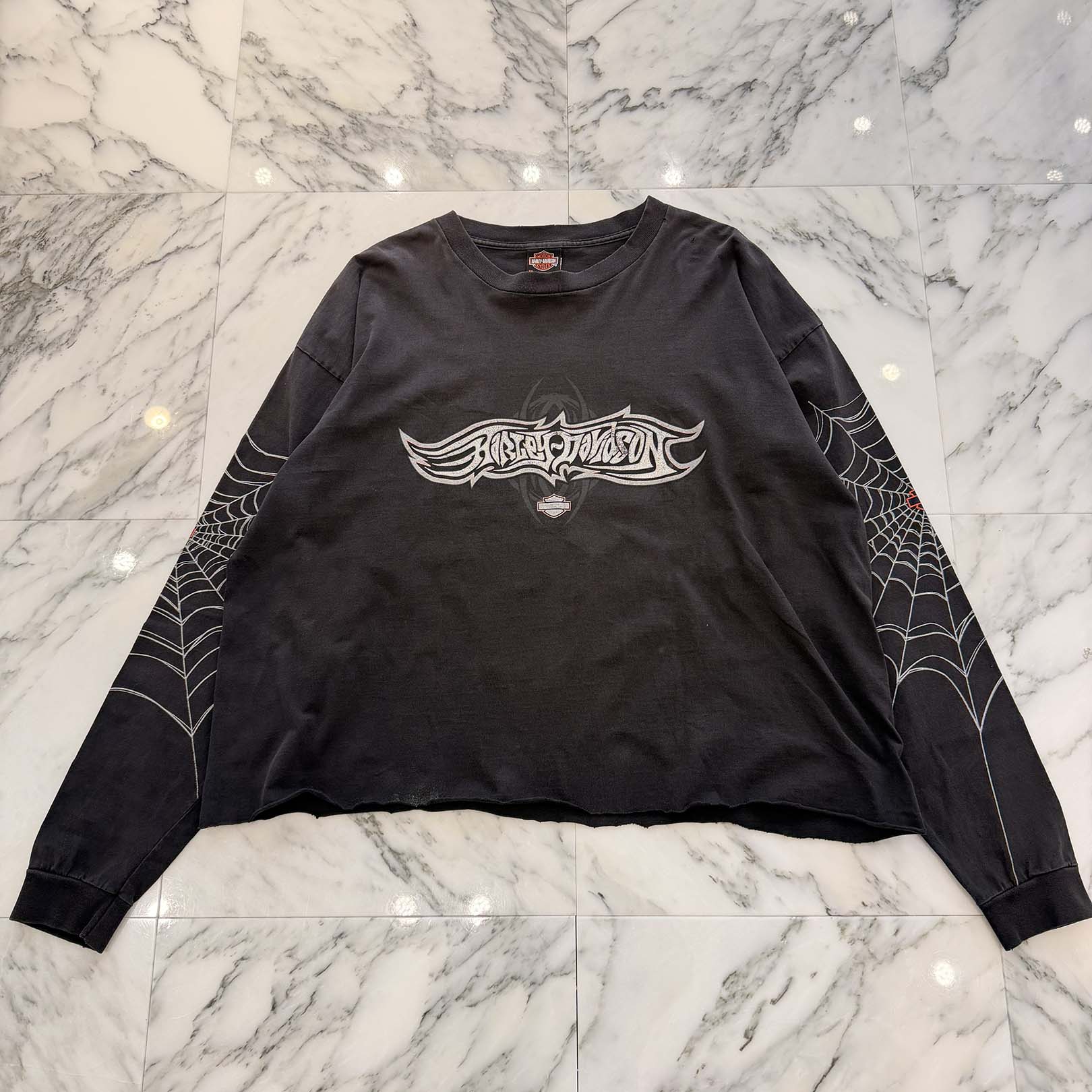 Vintage 90’s Harley-Davidson "Spider Web" Long Sleeve Tee Size XXXL ヴィンテージ 90’s ハーレー・ダビットソン "スパイダーウェブ" ロングスリーブTシャツ サイズXXXL