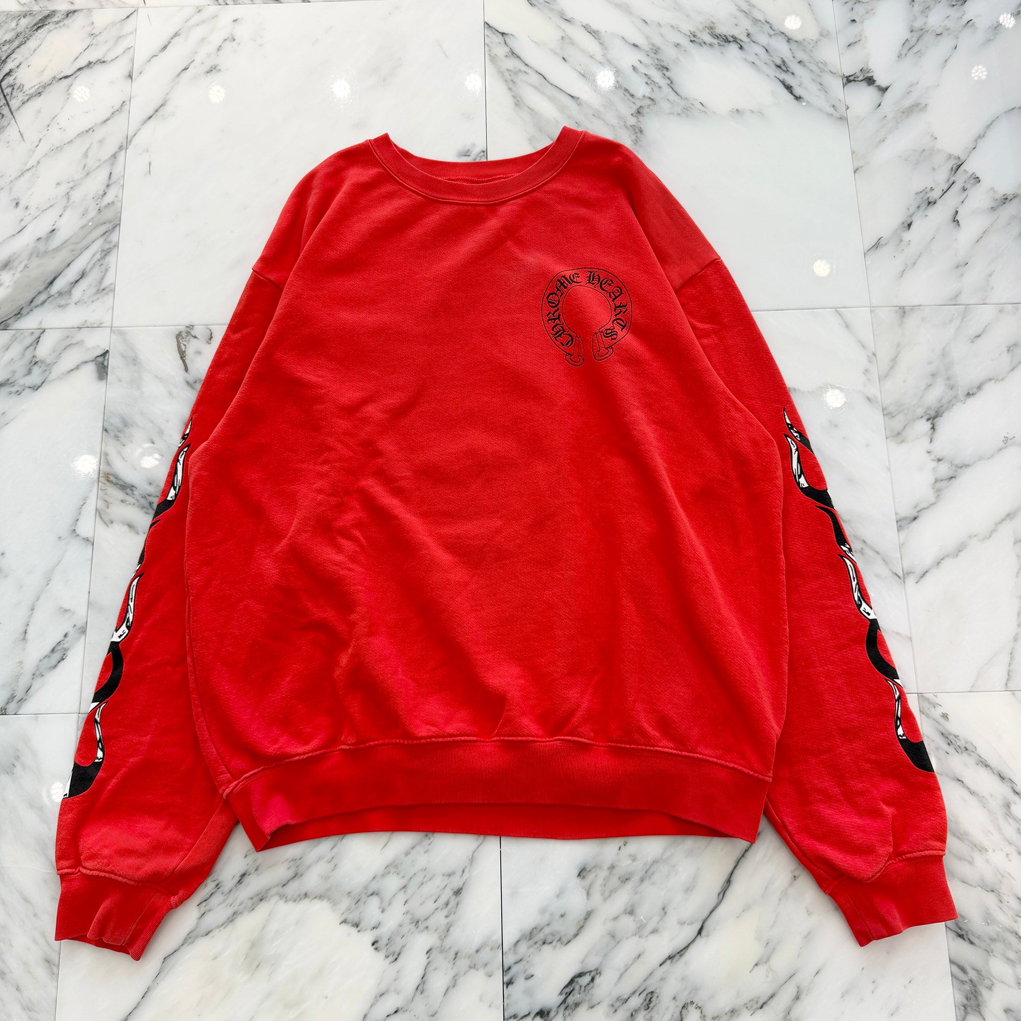 CHROME HEARTS × MATTY BOY PPO Ketchup Crew Neck Sweat Shirt Size L クロムハーツ × マッティボーイ ケチャップ クルーネック スウェットシャツ サイズL