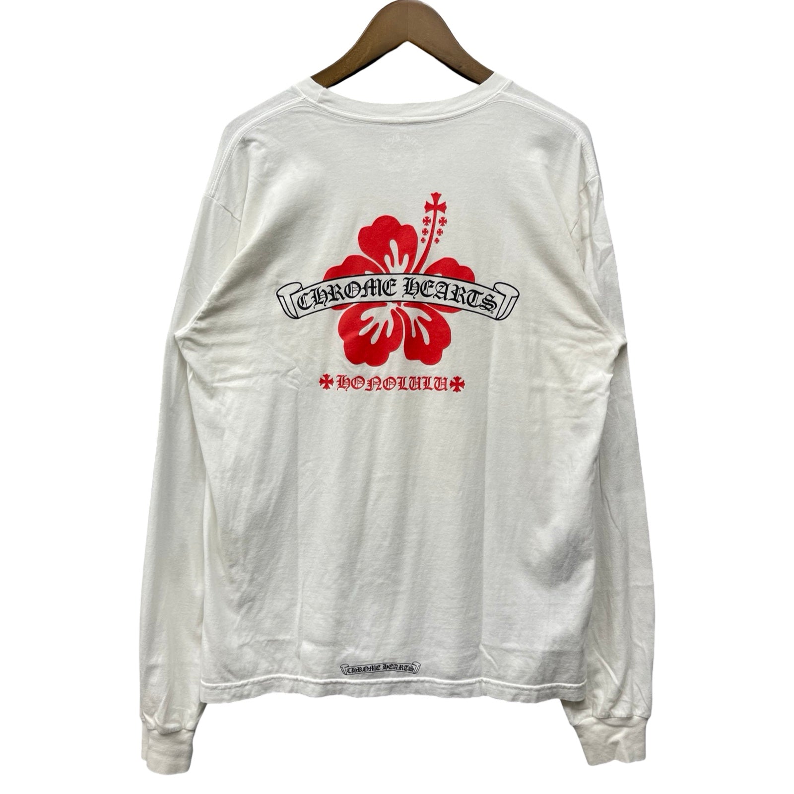 CHROME HEARTS Honolulu Limited Back Scroll Logo Long Sleeve Tee Size L