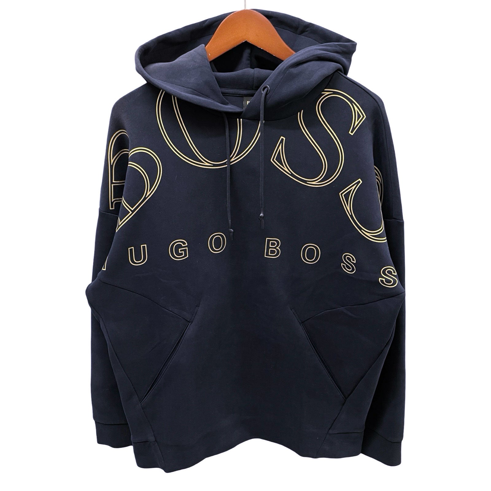 HUGO BOSS × AJBXNG Logo Print Cotton Hoodie 50440572 Size XS