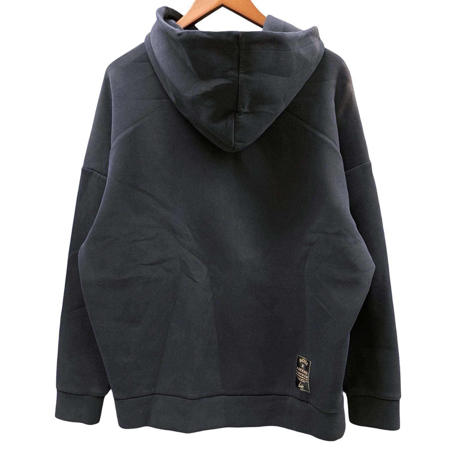 HUGO BOSS × AJBXNG Logo Print Cotton Hoodie 50440572 Size XS