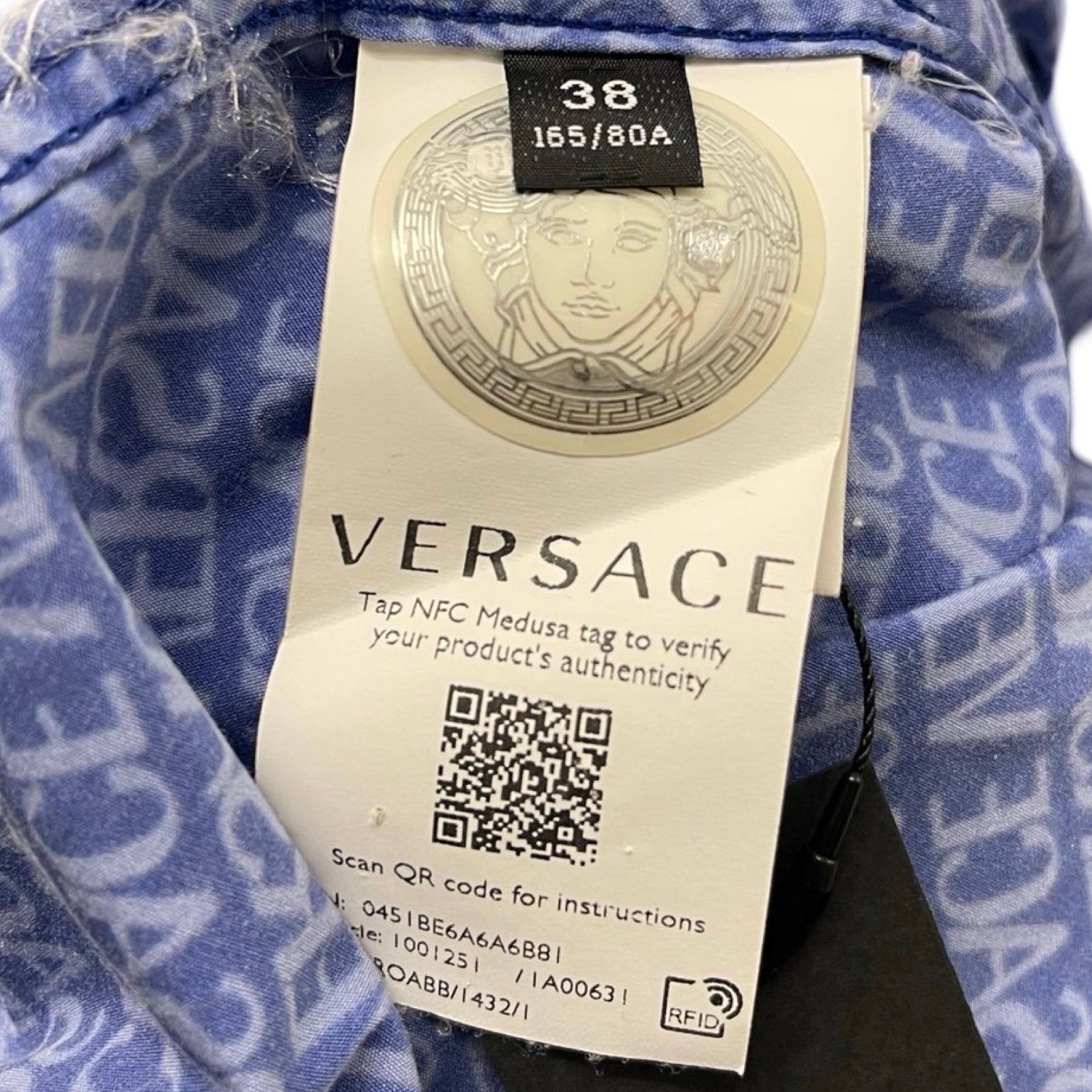VERSACE 2021SS Palazzo Fit Shirt 0451BE6A6A6B81 Size 38