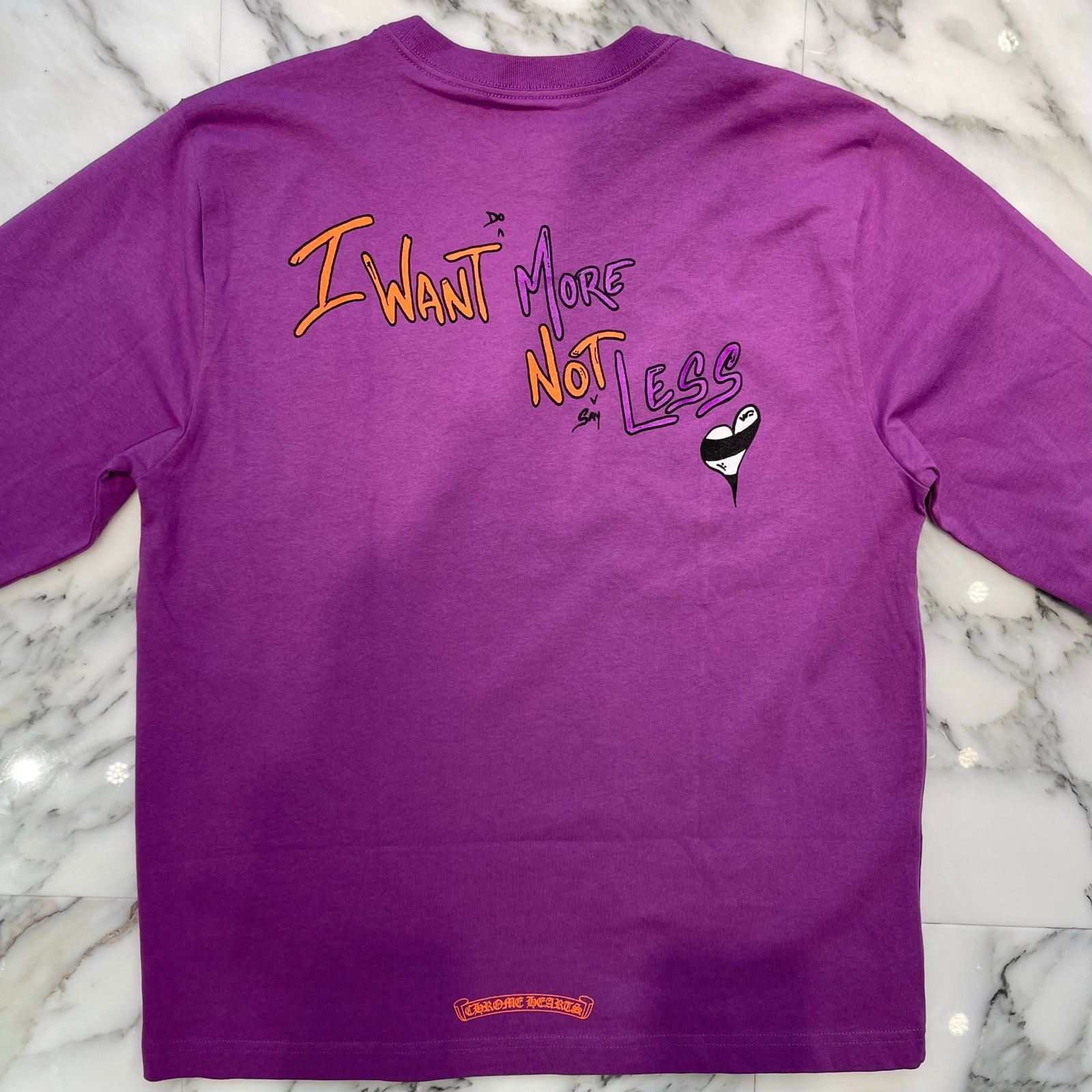 CHROME HEARTS× MATTY BOY 2024AW "I WANT MORE NOT LESS" Long Sleeve Tee Size L