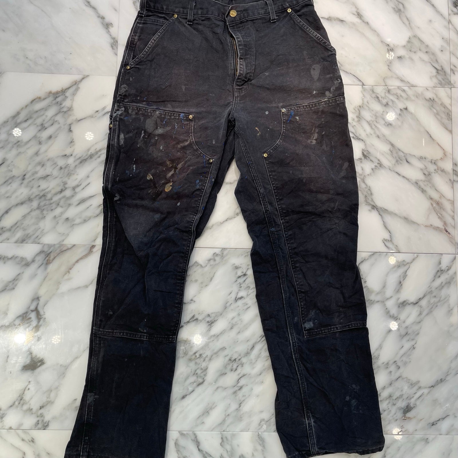 Carhartt Double Knee Denim Painter Pants Size 34×32