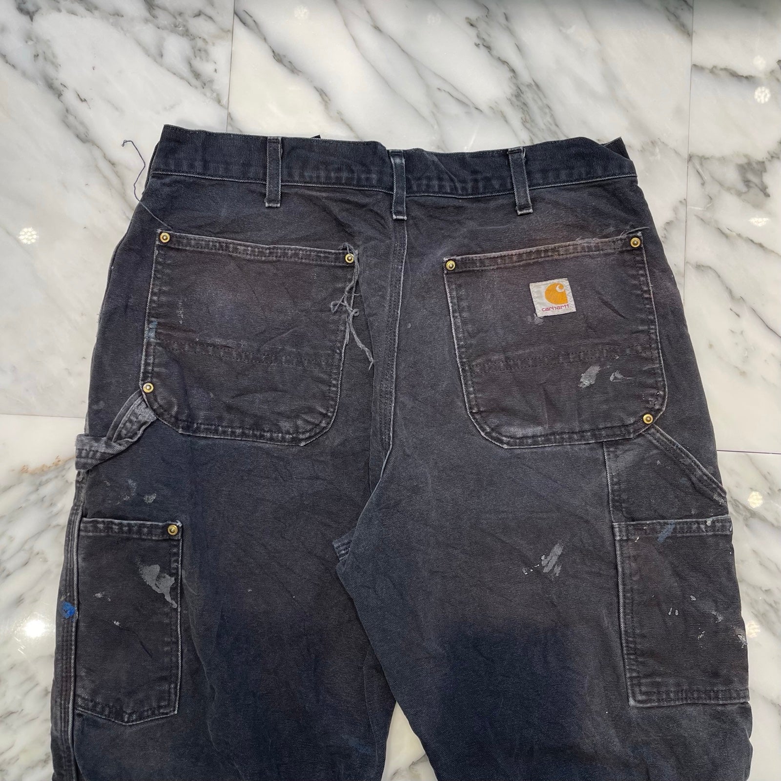 Carhartt Double Knee Denim Painter Pants Size 34×32