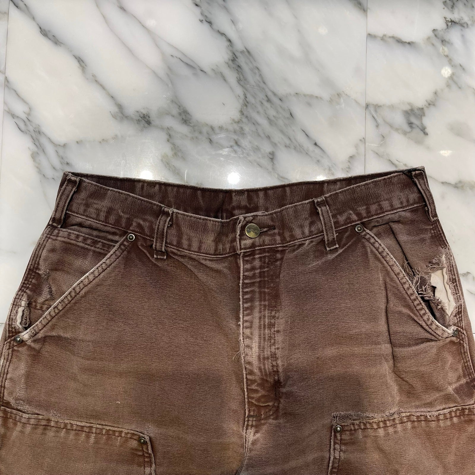 Carhartt Double Knee Denim Painter Pants Size 34×34