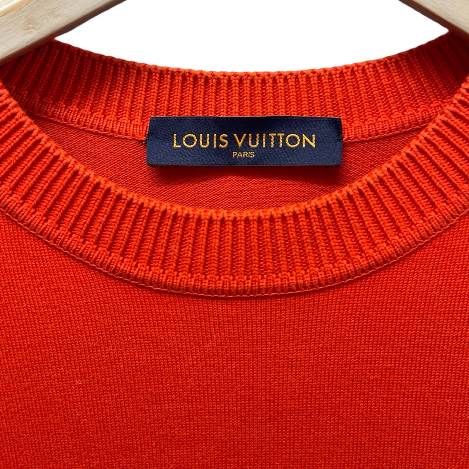 LOUIS VUITTON 2022AW Signature Short Sleeve Knit Tee OY8 HNN42W Size L