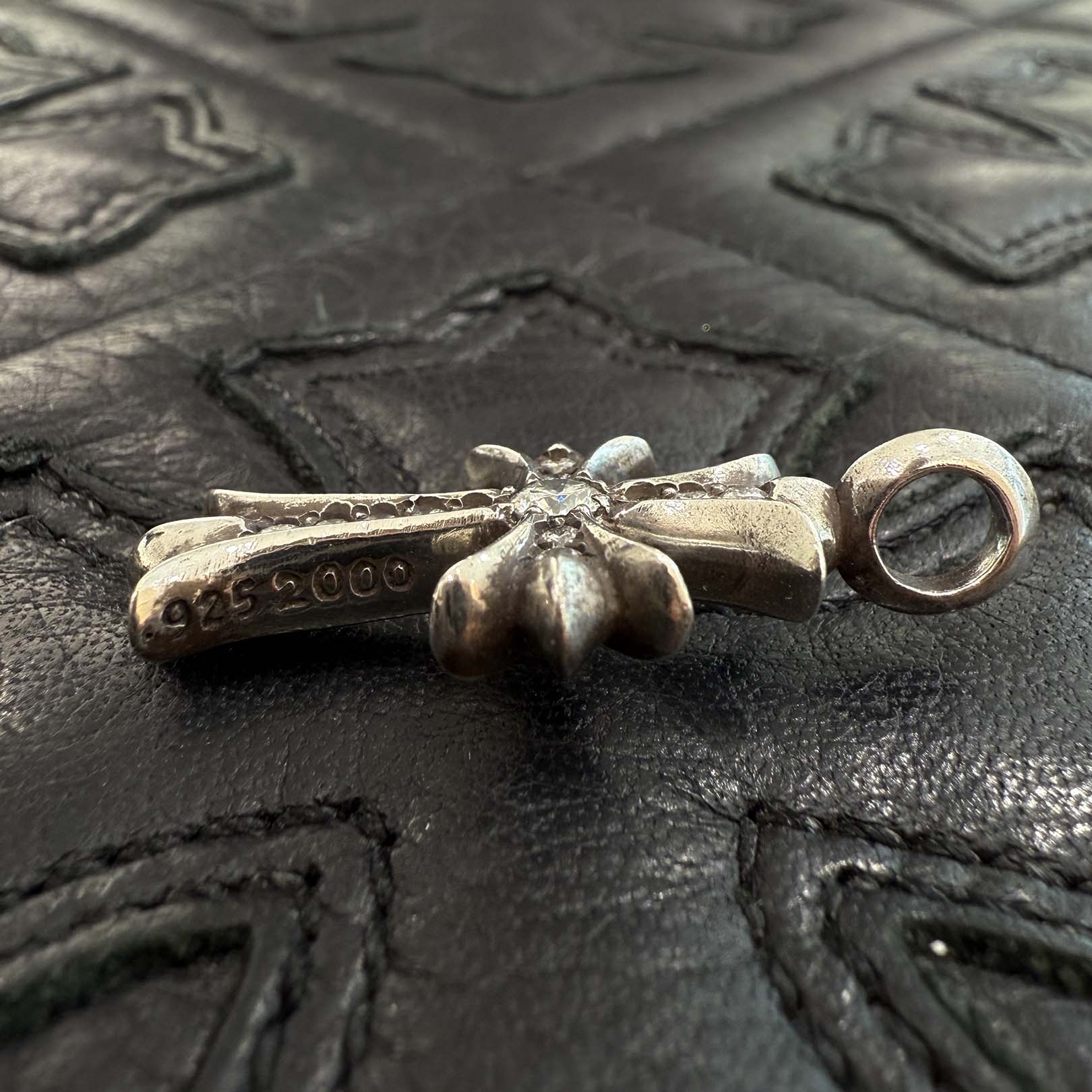 CHROME HEARTS Tiny Fat Cross Pave Diamond Pendant Top クロムハーツ タイニーファットクロス パヴェダイヤモンド ペンダントトップ