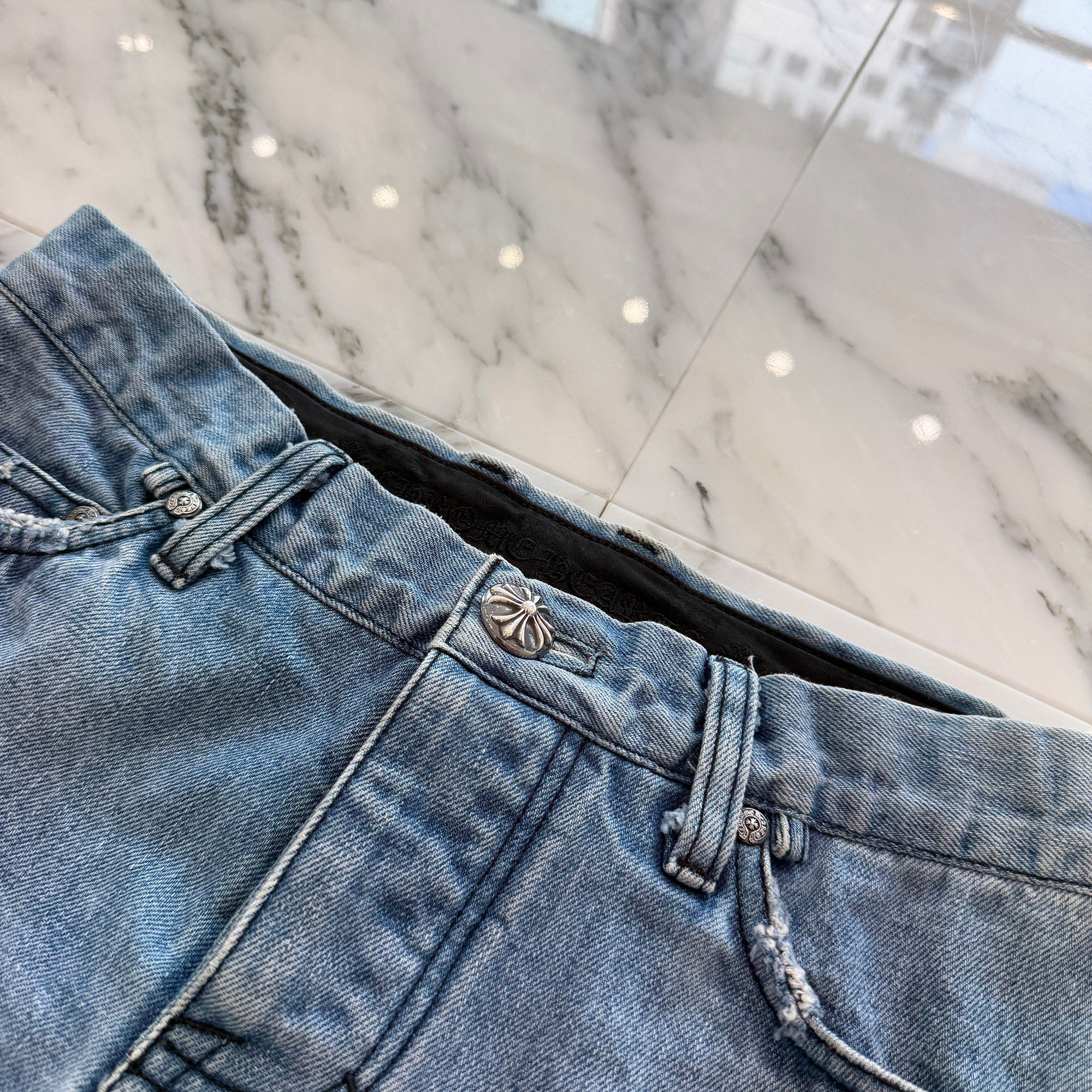 CHROME HEARTS Pocket Lined Denim Short Pants Size 25 クロムハーツ ポケットライニング デニムショートパンツ サイズ25