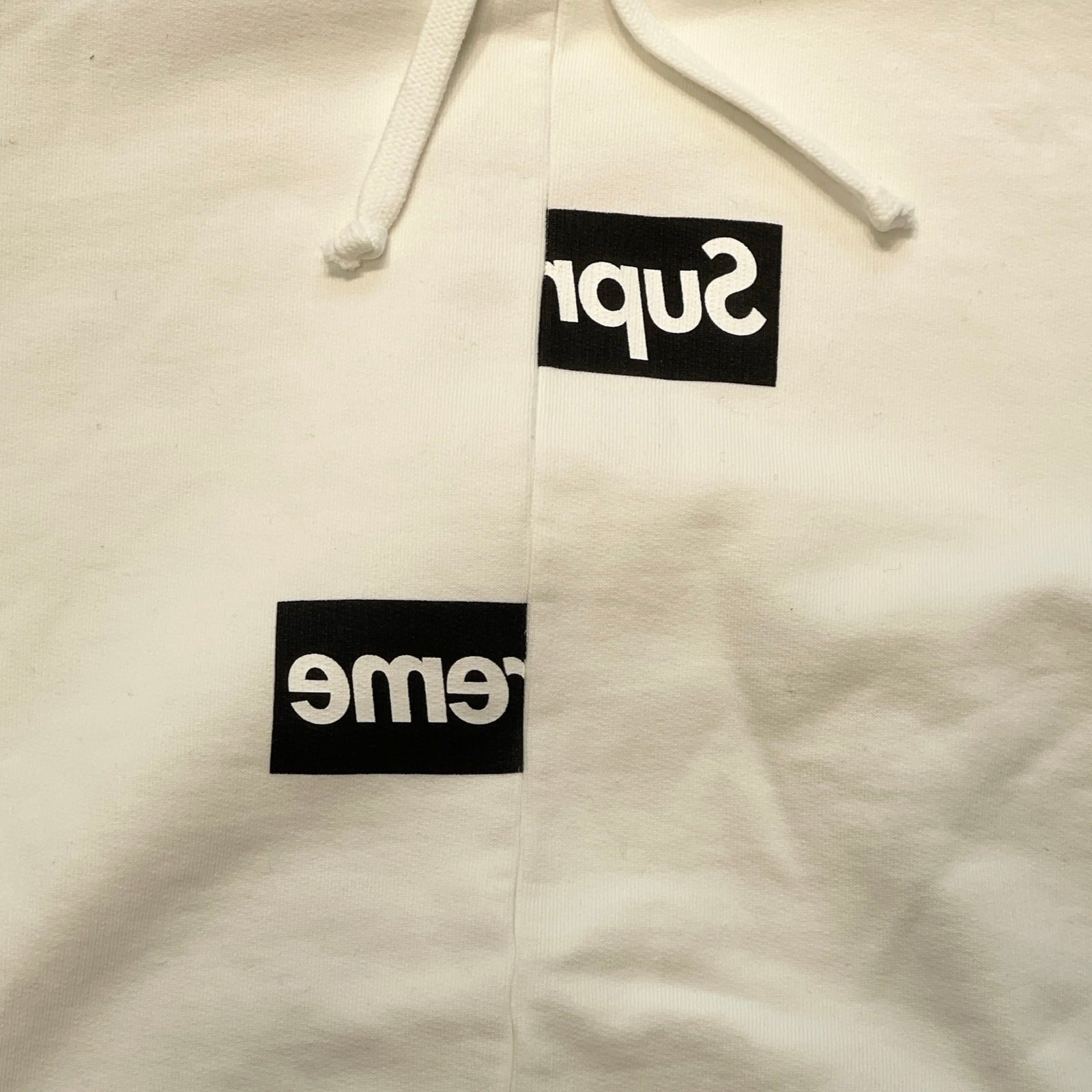Supreme × COMME des GARCONS 2018AW Split Box Logo Hoodie Sweat Shirt Size M シュプリーム × コムデギャルソン スプリットボックスロゴ フーディ スウェットシャツ サイズM
