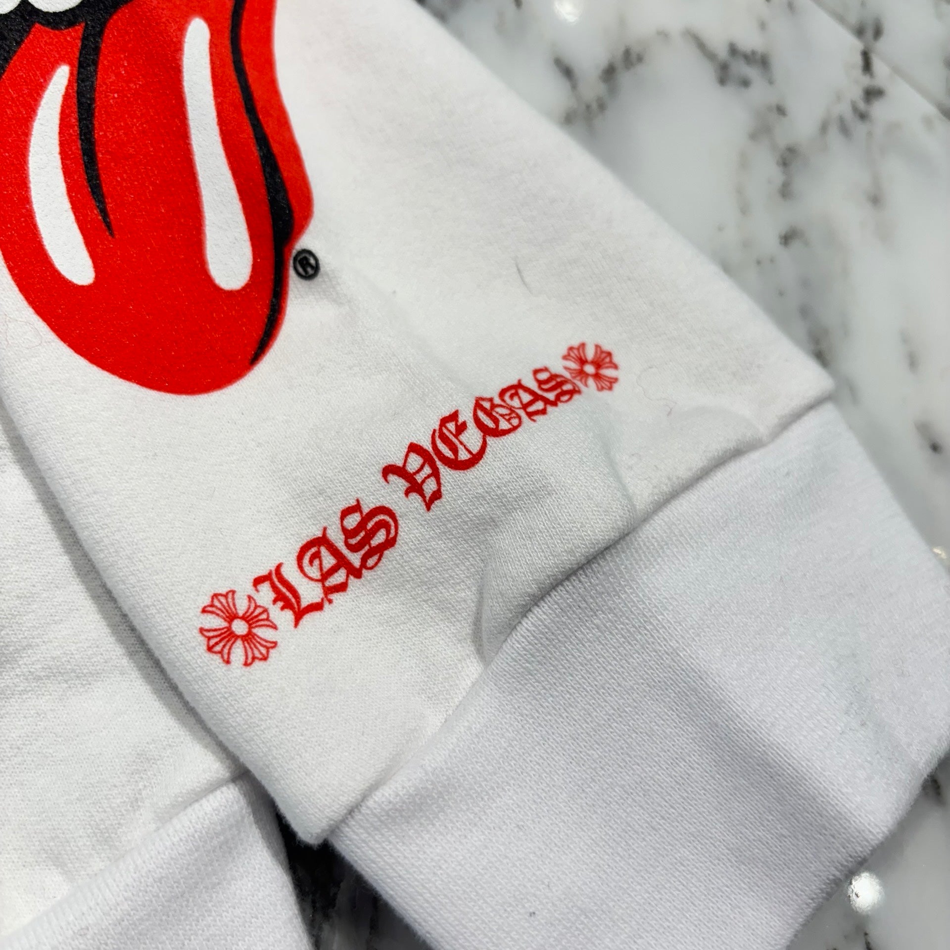 CHROME HEARTS × The Rolling Stones Las Vegas Limited Lip & Tongue Pullover Hoodie Size L クロムハーツ×ザローリングストーンズ ラスベガス限定 リップ＆タン プルオーバーフーディー サイズL