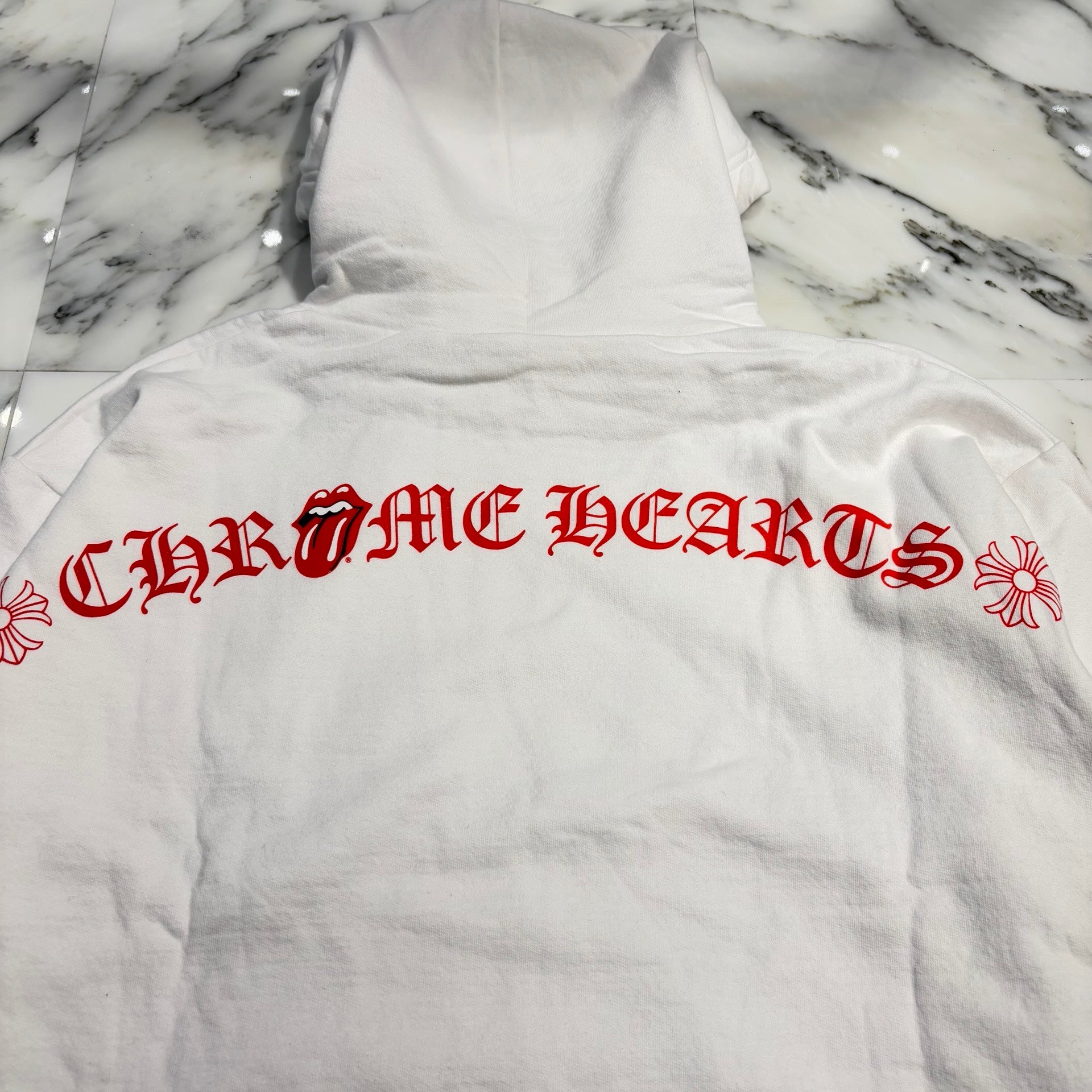 CHROME HEARTS × The Rolling Stones Las Vegas Limited Lip & Tongue Pullover Hoodie Size L クロムハーツ×ザローリングストーンズ ラスベガス限定 リップ＆タン プルオーバーフーディー サイズL