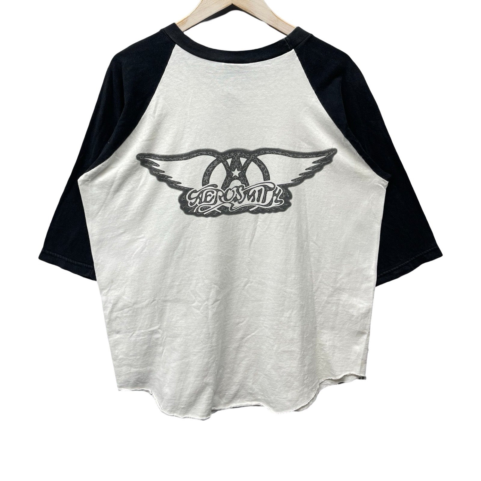 Vintage 90's Aerosmith 1997 Aero Force One Tour Cropped Tee Size L
