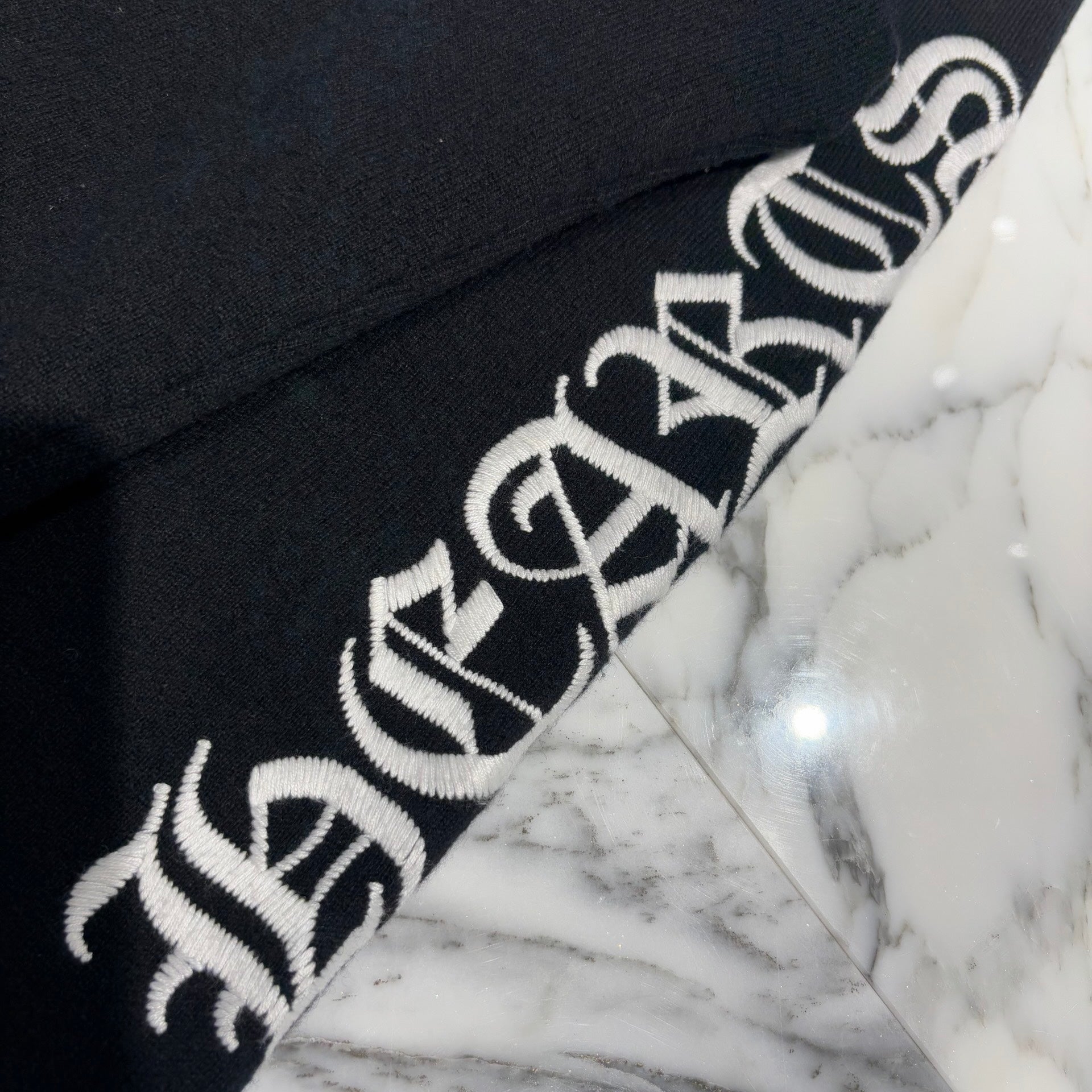 CHROME HEARTS Y NOT Cashmere Logo Embroidery Pullover Knit Hoodie Size L クロムハーツ ワイノット スローライド カシミヤ プルオーバー ニットフーディ サイズL