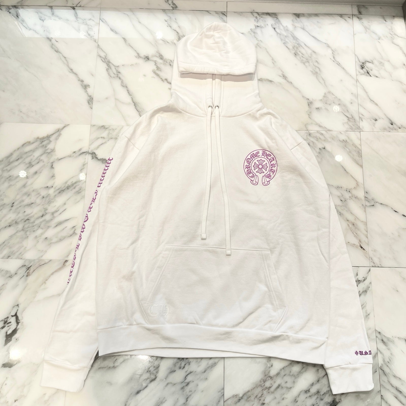 CHROME HEARTS 2024SS Online Limited Purple Glitter Hoodie Size L クロムハーツ オンライン限定 パープルグリッターフーディー サイズL
